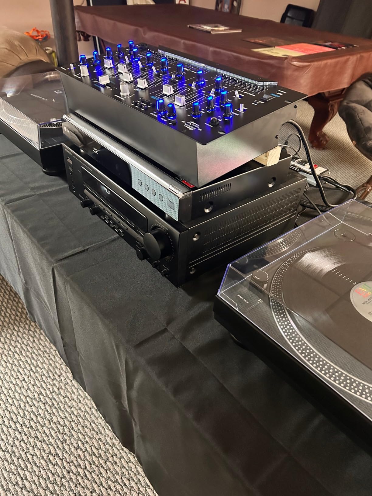 Pyle 6 Channel Mixer DJ Controller with Bluetooth, Professional Sound Digital Mixing System with LED Illumination, Slider Controls, Speed Control, 10 Band Equalizer 5U Rack Mount System - PYD1964B.5 customer photo 1