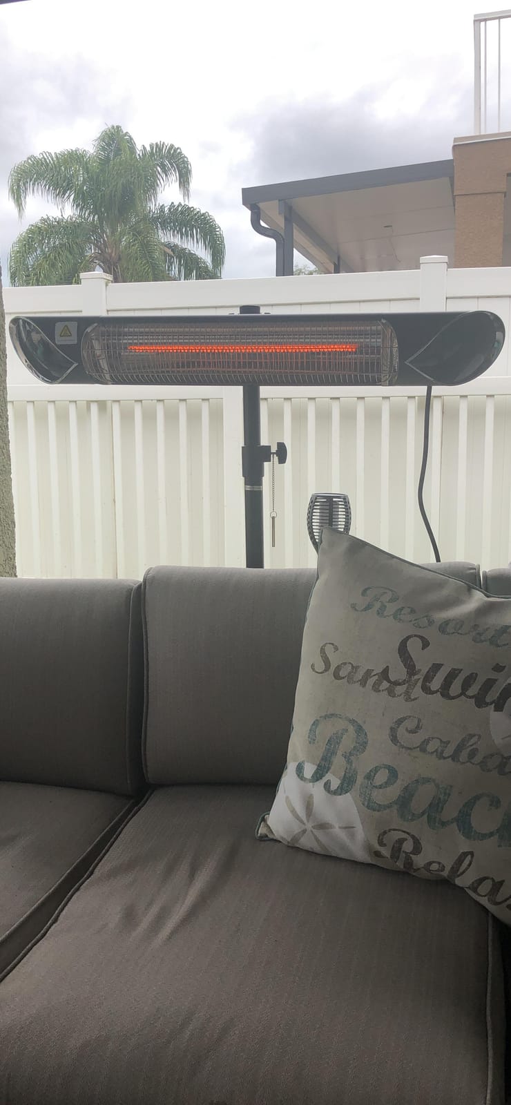 Briza Infrared Electric Patio Heater - Indoor/Outdoor Heater - Portable Wall/Garage Heater - 1500W - use with Stand - Mount to Ceiling/Wall) customer photo 2