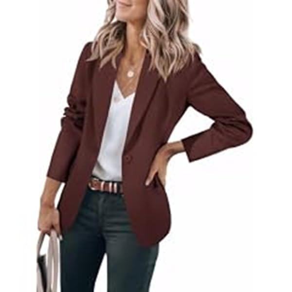 Cicy Bell Womens Casual Blazers Long Sleeve Work Office Suit Jackets Blazer customer photo 2