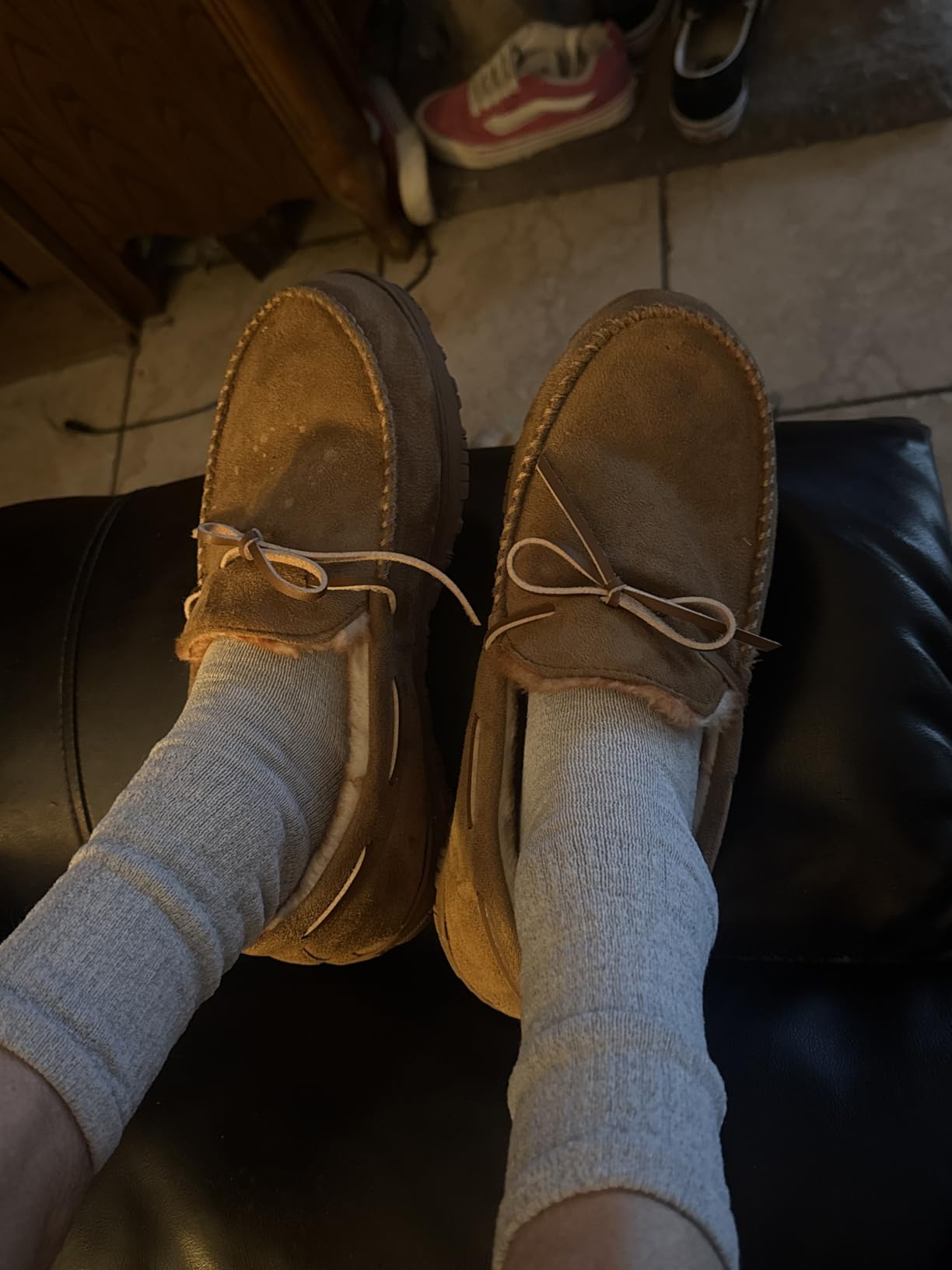 MIXIN Mens Moccasins Slippers Memory Foam House Shoes customer photo 2