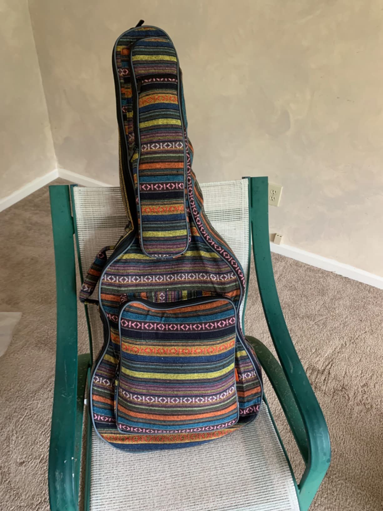 CAHAYA Acoustic Guitar Bag with Neck Cradle Bohemian Vintage Guitar Case 0.65in Thick Sponge Padded Guitar Case for 40 41 42 In Acoustic Classical Guitars CY0186 customer photo 2