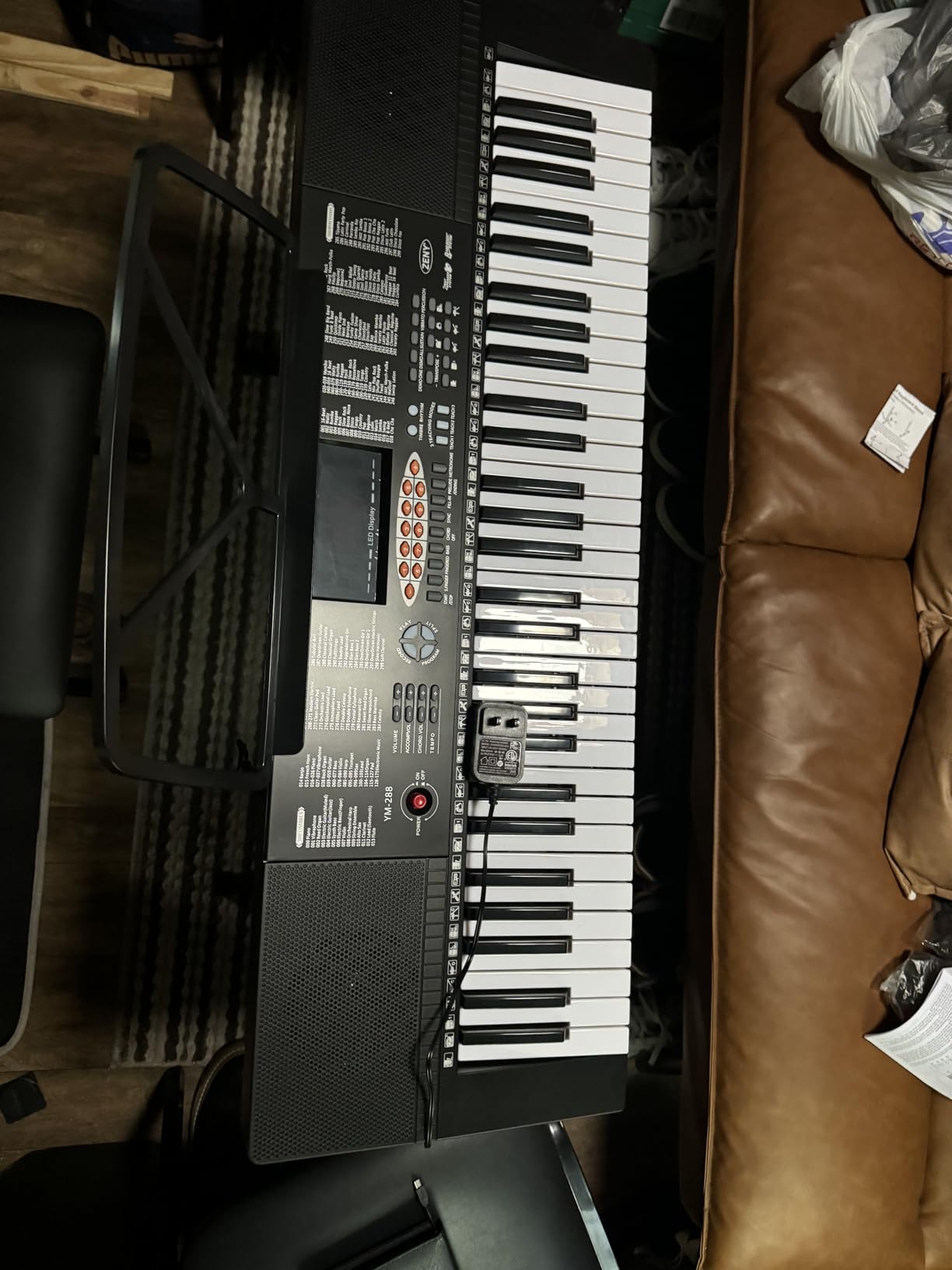 ZENY 61-Key Portable Electric Keyboard Piano with Built In Speakers, LED Screen, Headphones, Microphone, Piano Stand, Music Sheet Stand and Stool customer photo 1