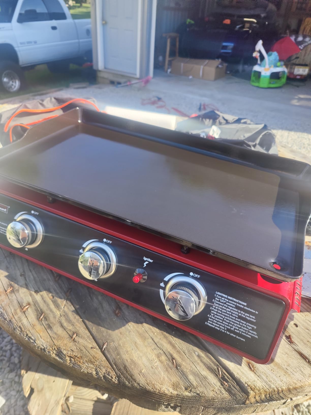 Royal Gourmet PD1301R 3-Burner Tabletop Propane Gas Griddle with Cover customer photo 1