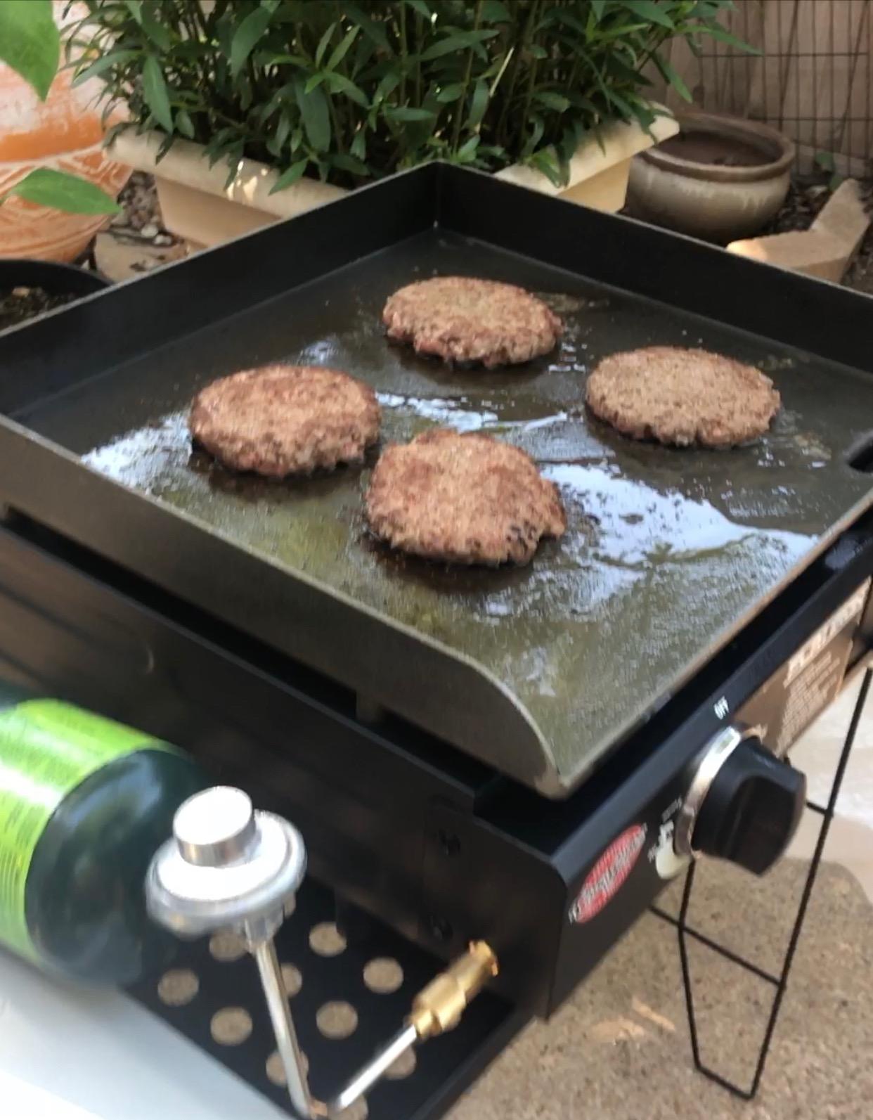 Char-Griller® Flat Iron 1-Burner Portable Propane Gas Flat-Top Griddle with Steel Griddle Top, Includes Electronic Ignition, 265 Cooking Square Inches in Black, Model E8217 customer photo 1