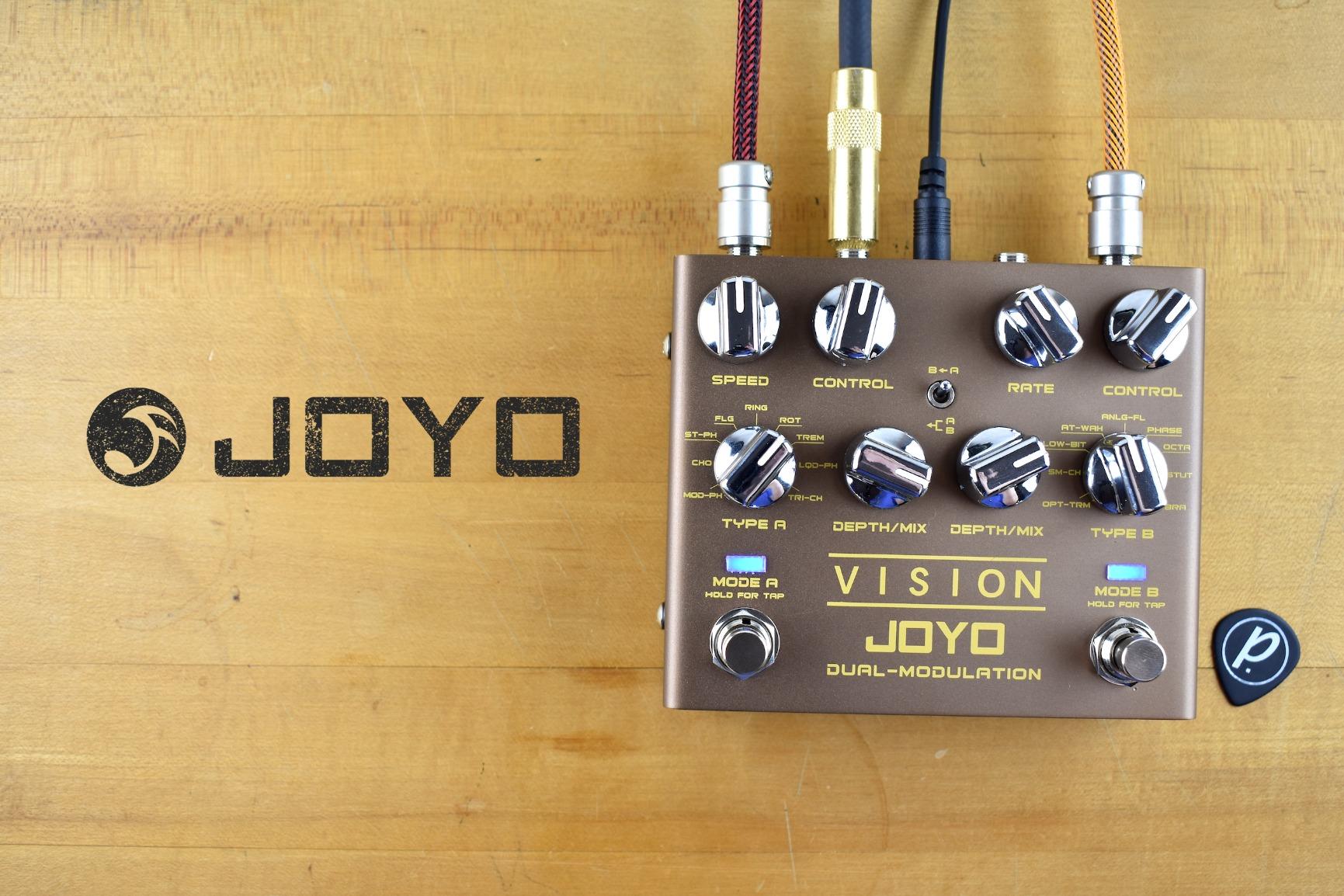 JOYO Dual-Channel Modulation Guitar Pedal, 18 Effects (A: Phaser/Chorus/Flanger B: Trem/Lo-Fi/Auto-Wah) with Tap Tempo & Stereo I/O, True Bypass (Vision R-09) customer photo 1
