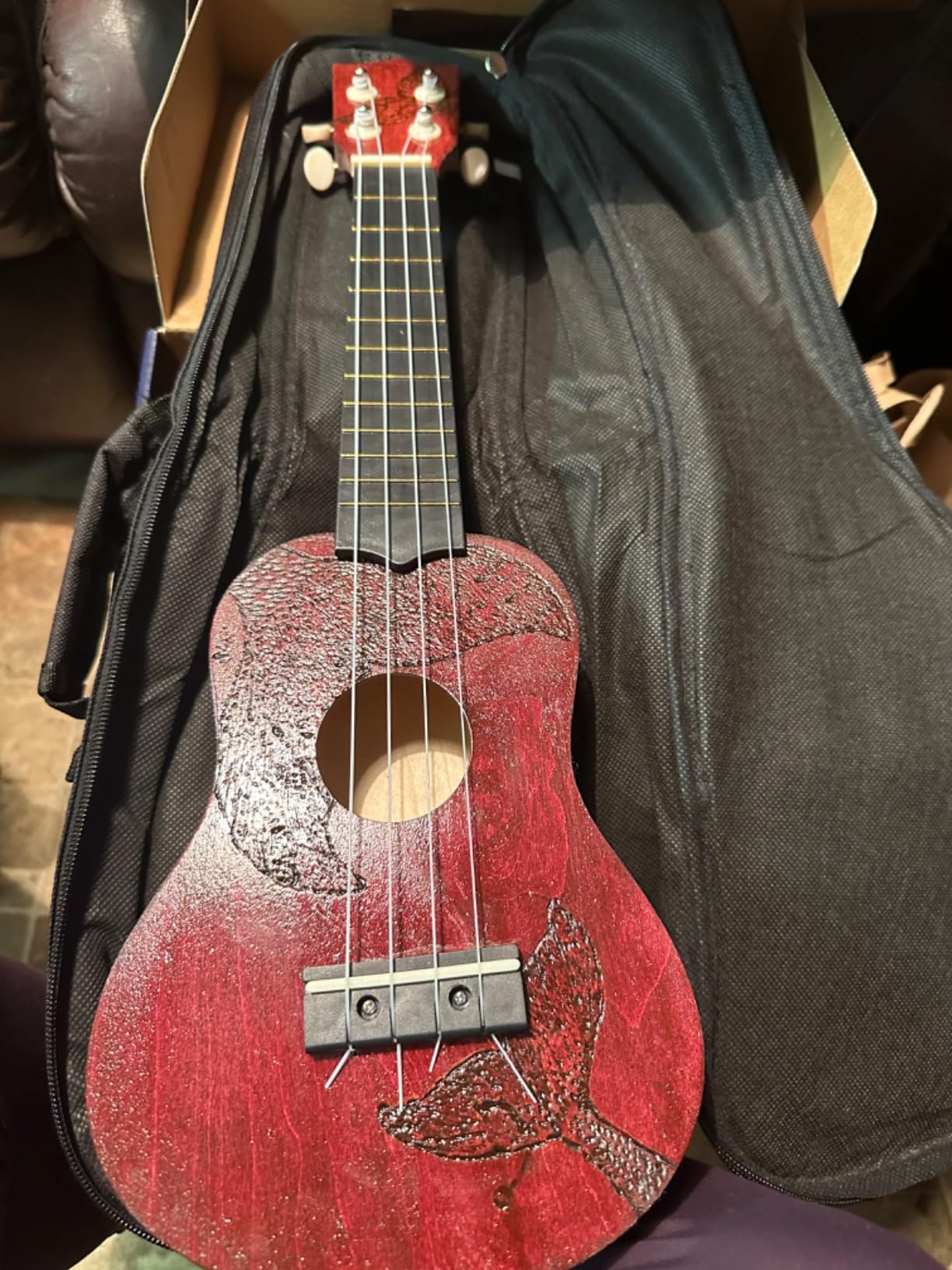 DIY Ukulele Kit - Build Your Own Guitar with 21-Inch Soprano Ukelele Kit, Includes 33 Pieces Make Your Own Ukulele Acoustic Guitar DIY Projects customer photo 1