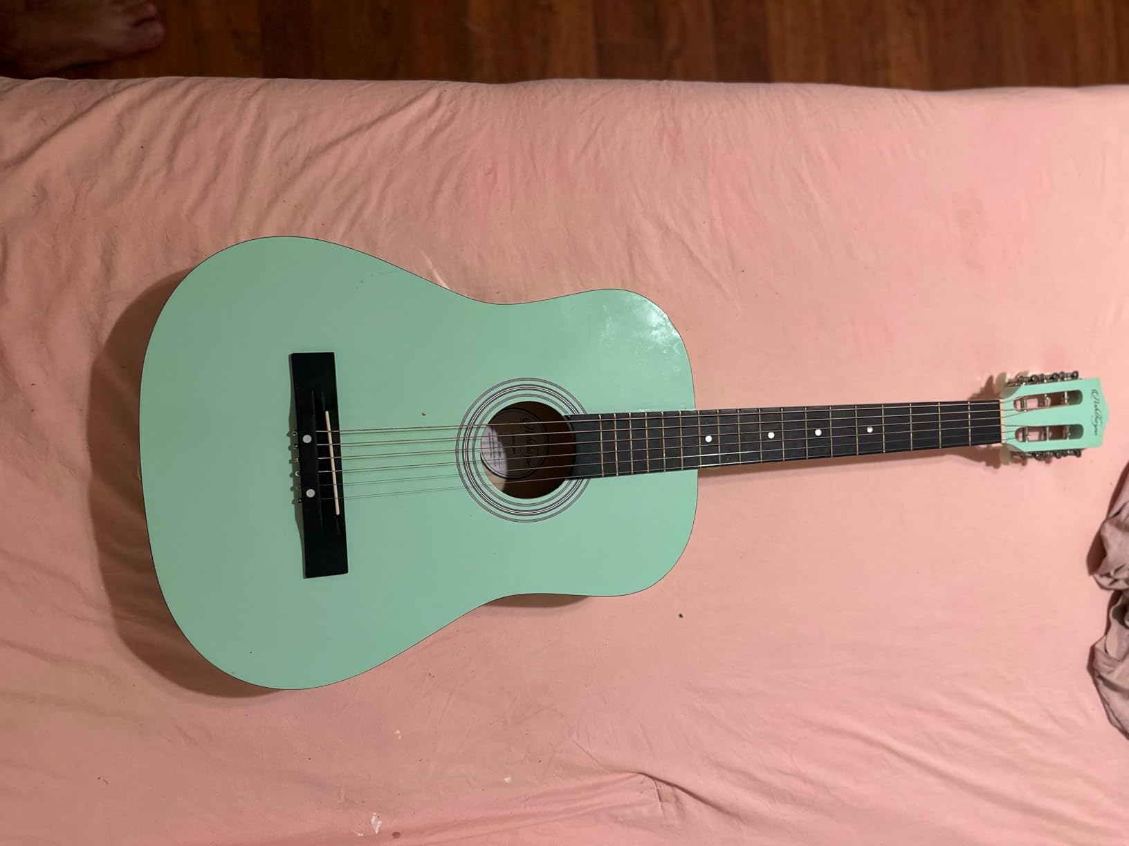 Ashthorpe 38-inch Beginner Acoustic Guitar (Natural), Starter Kit with Gig Bag, Extra Strings, Strap, Picks, and Lessons customer photo 1