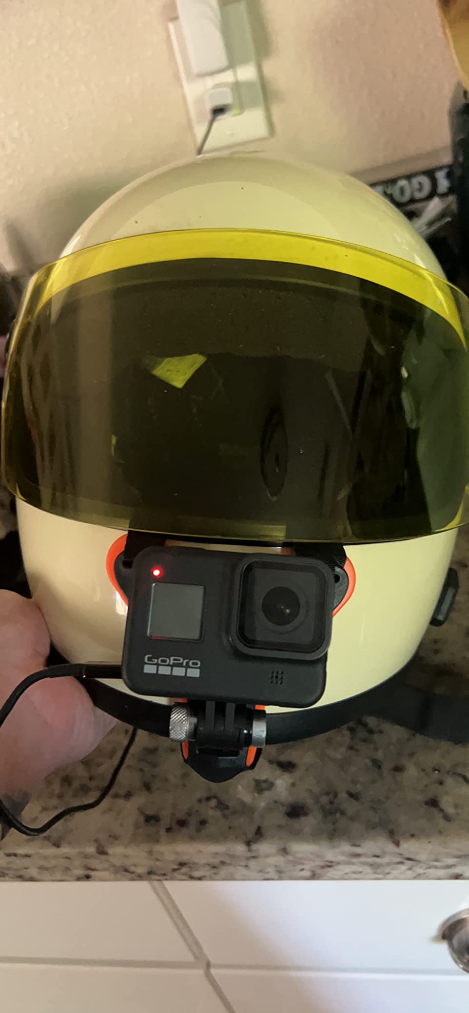 Motorcycle Helmet Chin Strap Mount Compatible with GoPro Hero 13, 12, 11, 10, 9, 8, 7, (2018), 6, Hero Black, DJI Osmo Action 5 pro/4/3/2,Insta360 ONER AKASO Campark YI and More(Black) customer photo 2