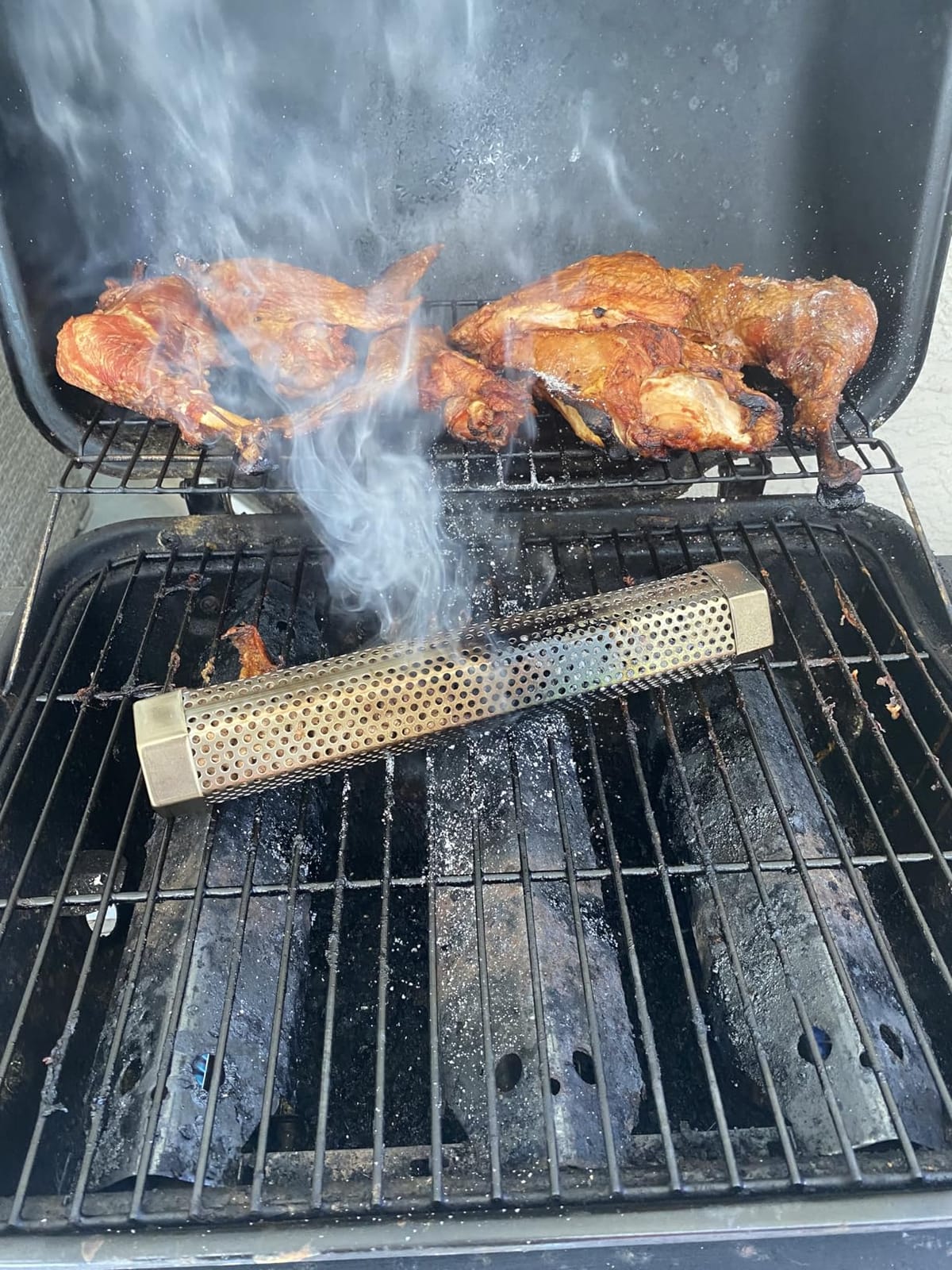 2 Pack 12'' Stainless Steel Pellet Smoker Tube, with Brush and Hooks customer photo 2