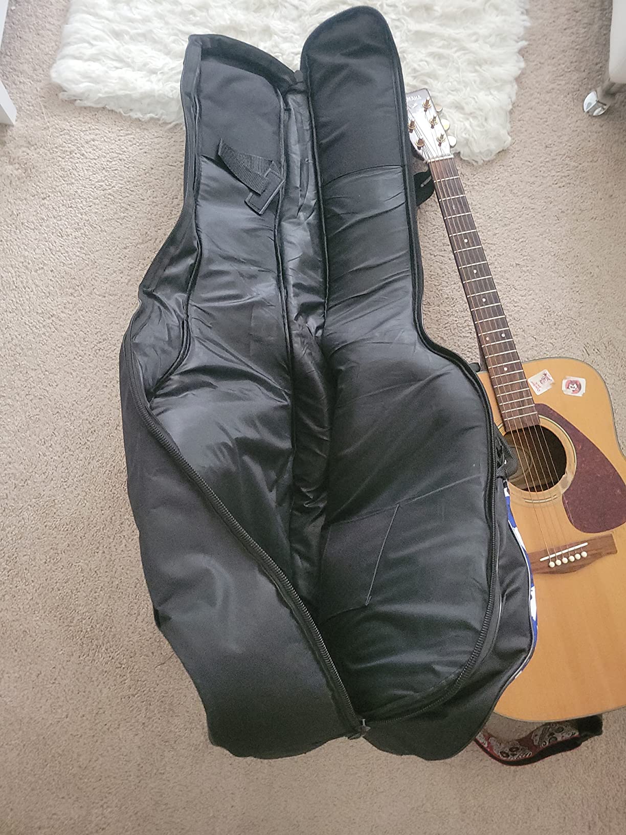 ChromaCast USA Flag Graphic Multi-Pocket 3/4 Size Acoustic Guitar Bag customer photo 2