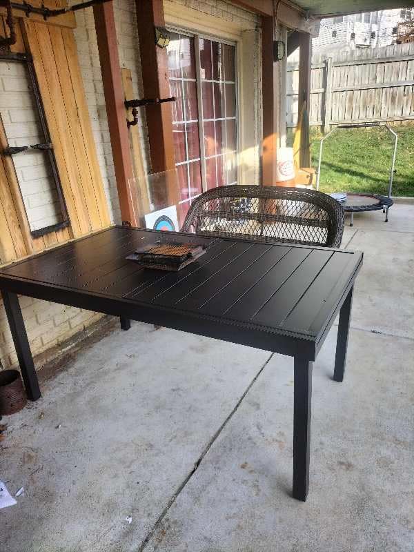 Sophia & William Outdoor Expandable Table for 6-8, Large Metal Dining Table customer photo 2
