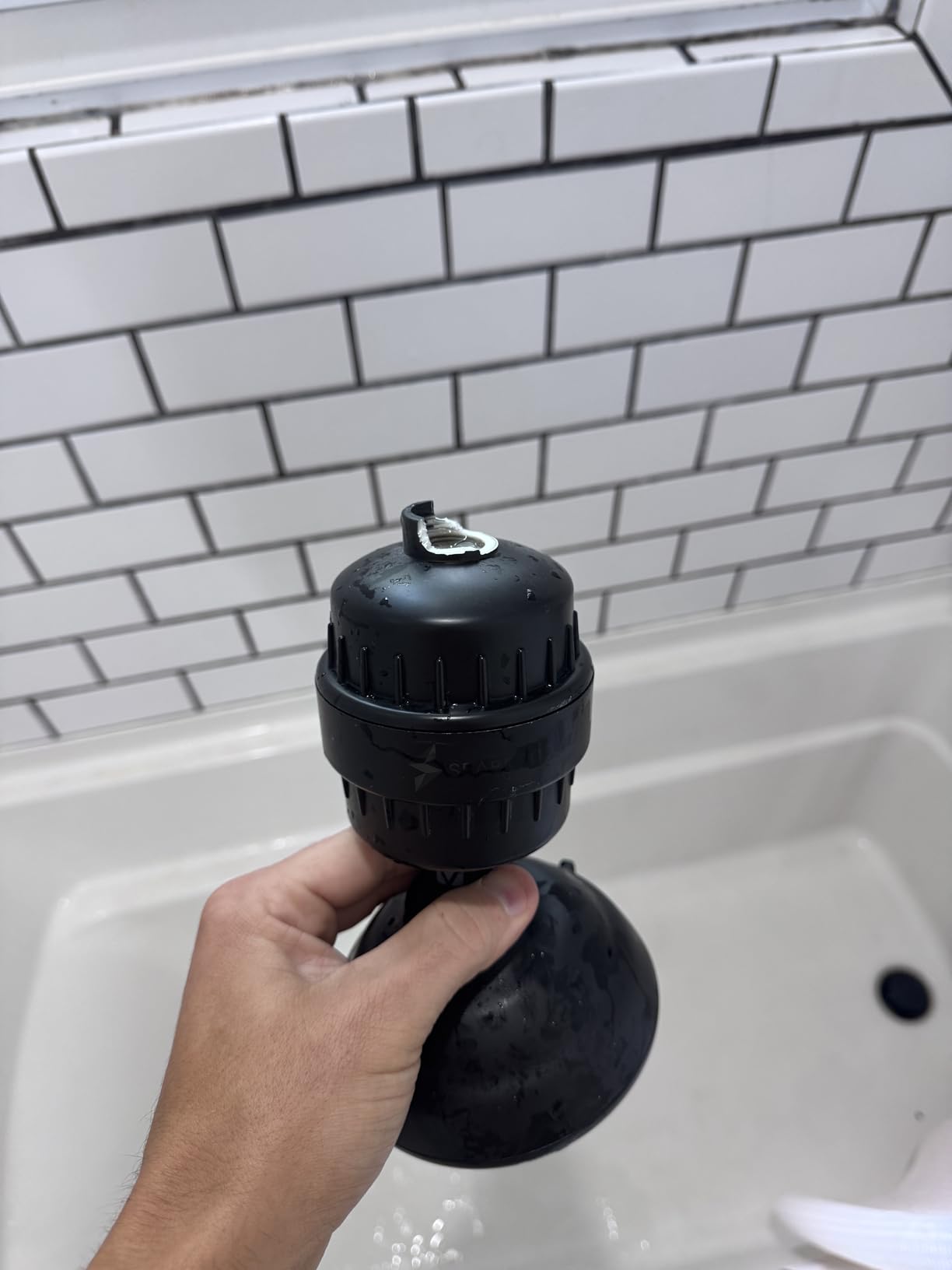 SparkPod 23-Stage Shower Head Filter for Showerheads, Black Matte customer photo 2