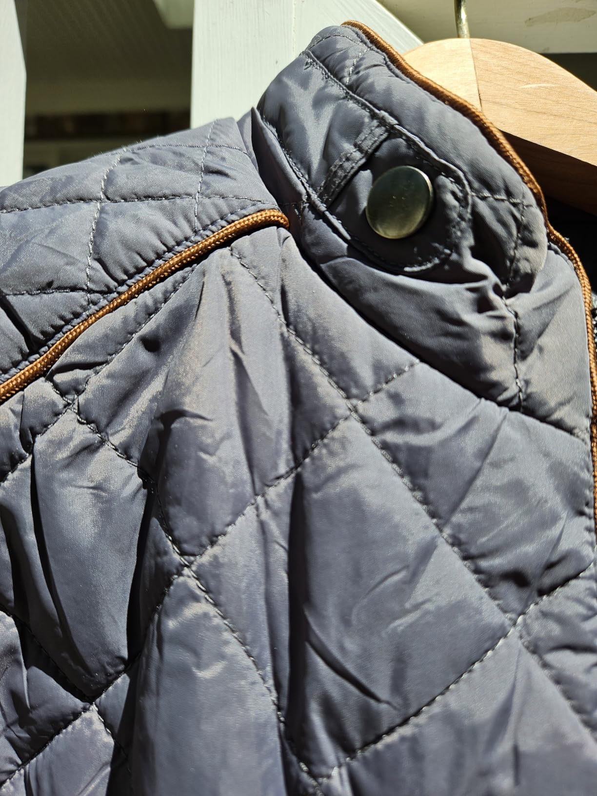 Women's Lightweight Quilted Jacket Stand Collar Zip Warm Winter Coat Outwear w 2 Pockets customer photo 1