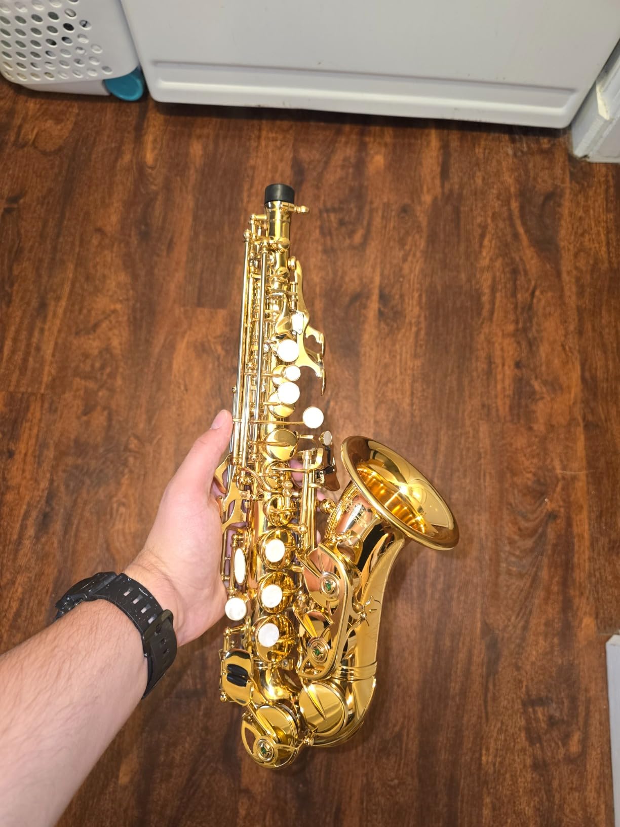 EASTROCK Bb Curved Soprano Saxophone Golden for Beginners Students customer photo 1