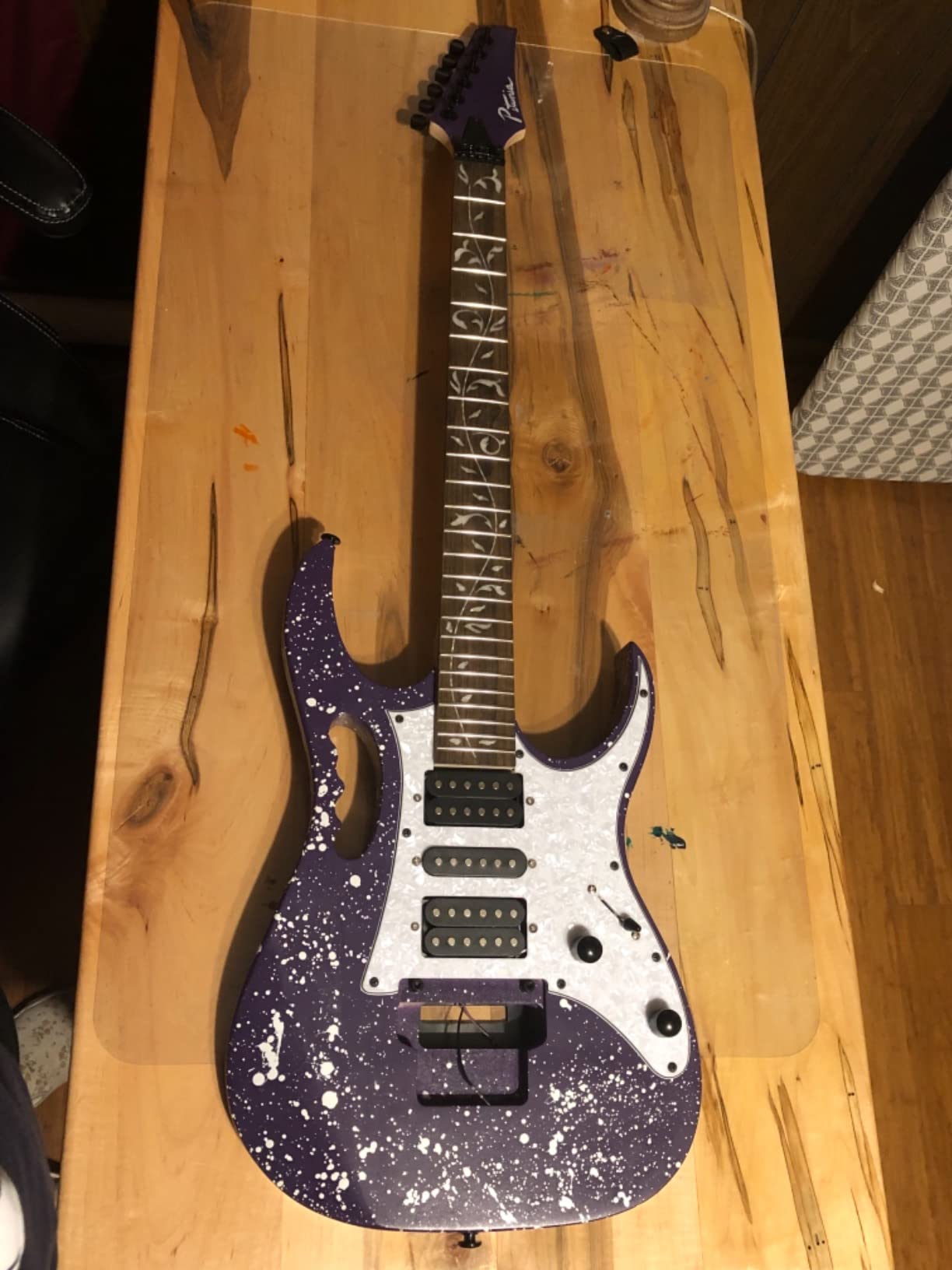 Leo Jaymz DIY Electric Guitar Kits in IBZ Style - Mahogany Body and Maple Neck - All Components Included (7V) customer photo 2