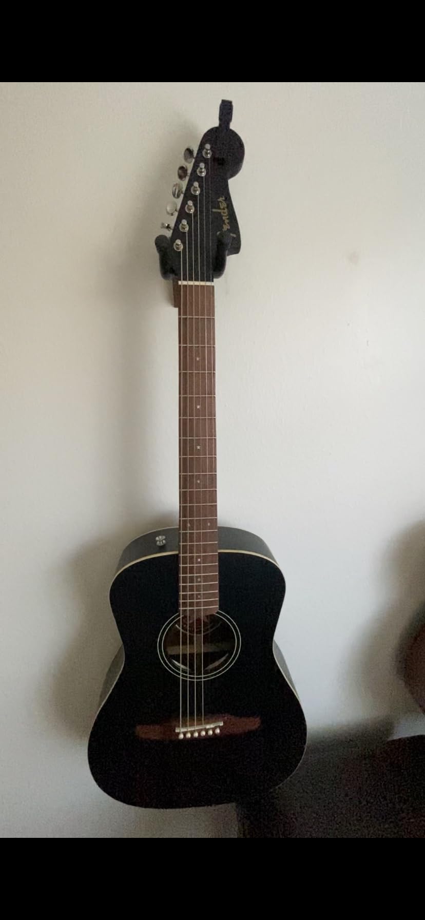 Fender Joe Strummer Campfire Acoustic Guitar, Black Matte, Walnut Fingerboard, with Gig Bag customer photo 1