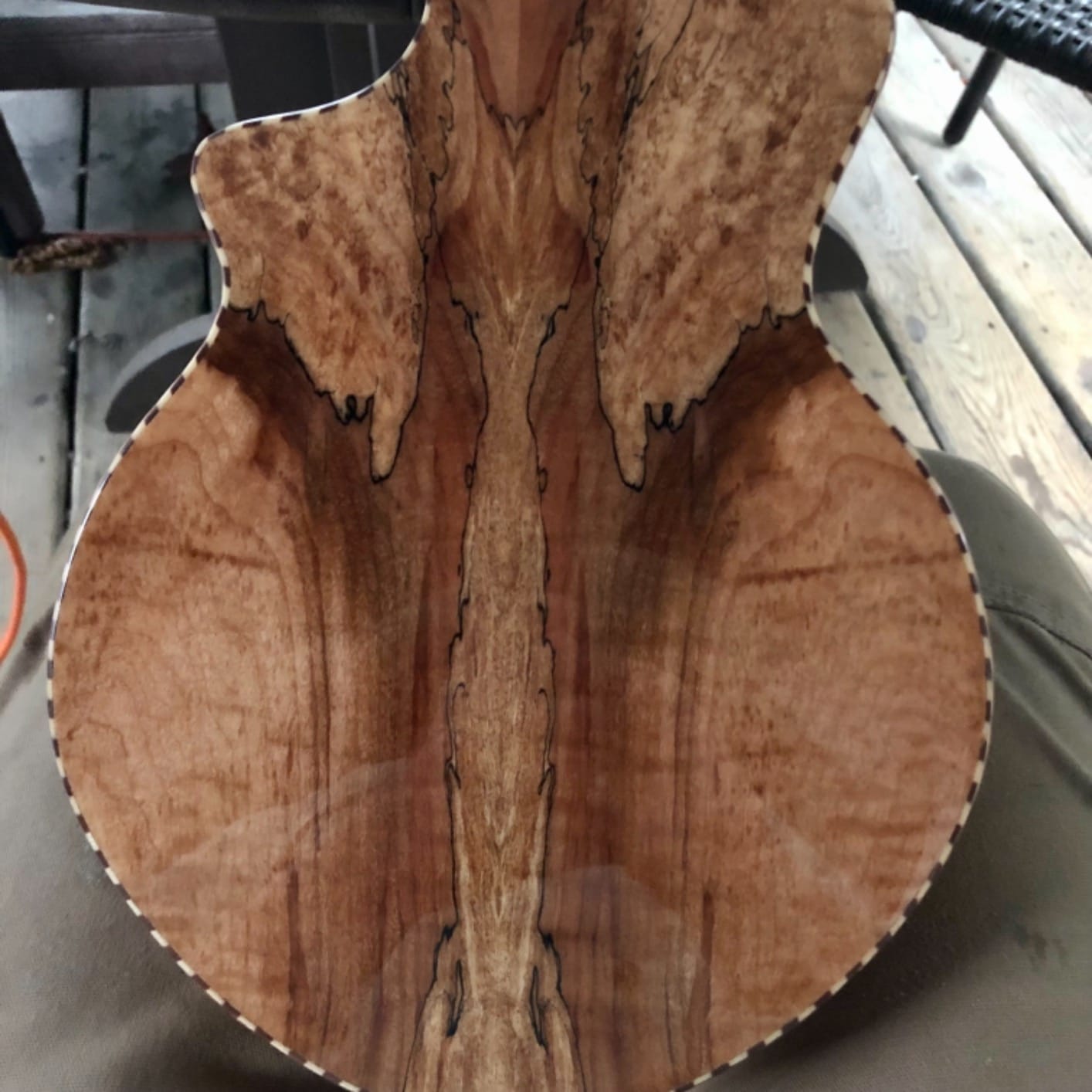 Concert Ukulele 23 inch UKS-2, 4 Strings Ukeleles For Beginners, Sapele Hawaiian Ukele with Ukulele Case and Ukele String Set (Spalted Maple Glossy) customer photo 2