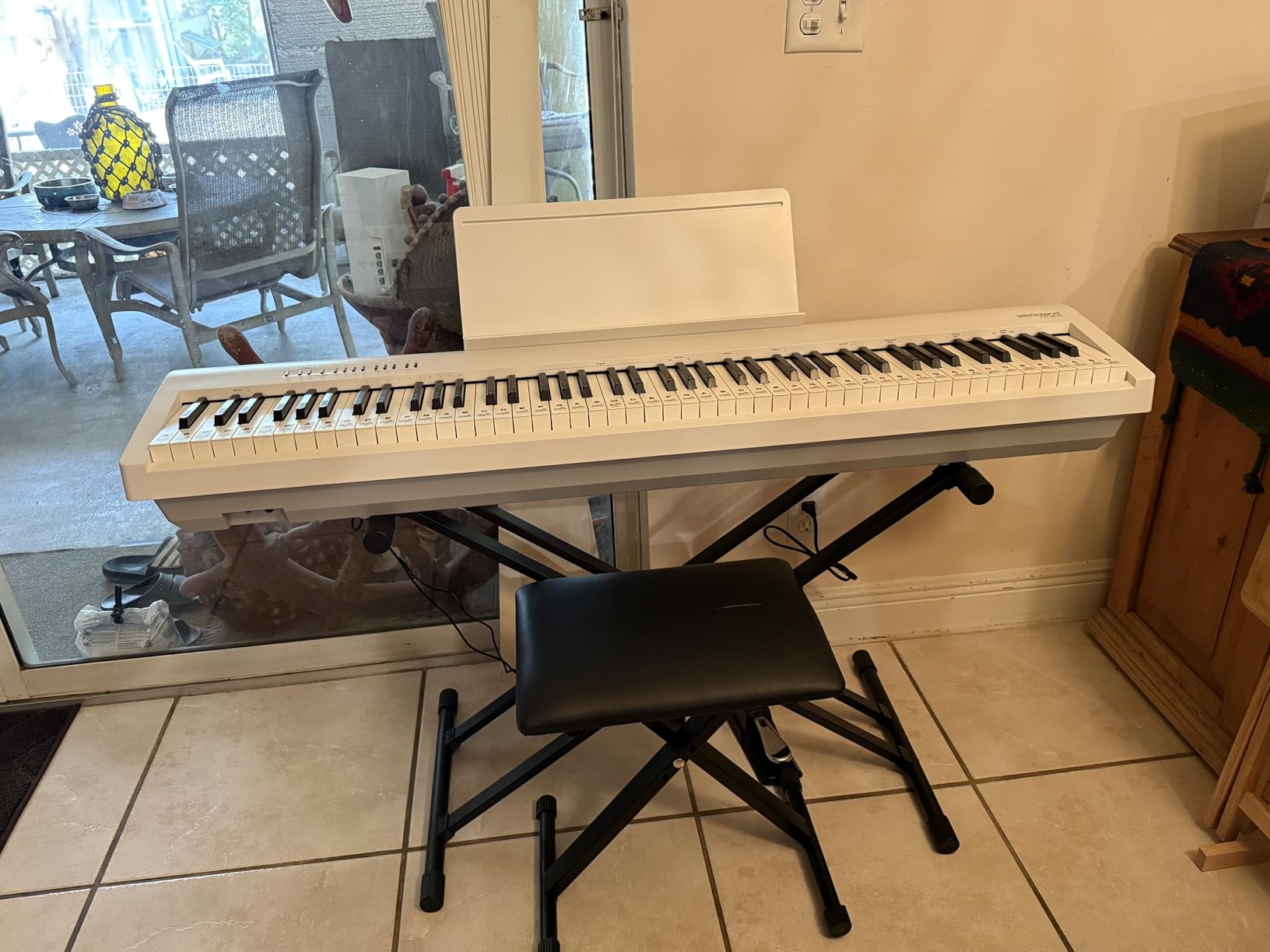 Roland FP-40 88-Key Digital Piano - Black | Bundle with Adjustable Stand, Bench, Sustain Pedal, Austin Bazaar Instructional DVD, and Polishing Cloth customer photo 2