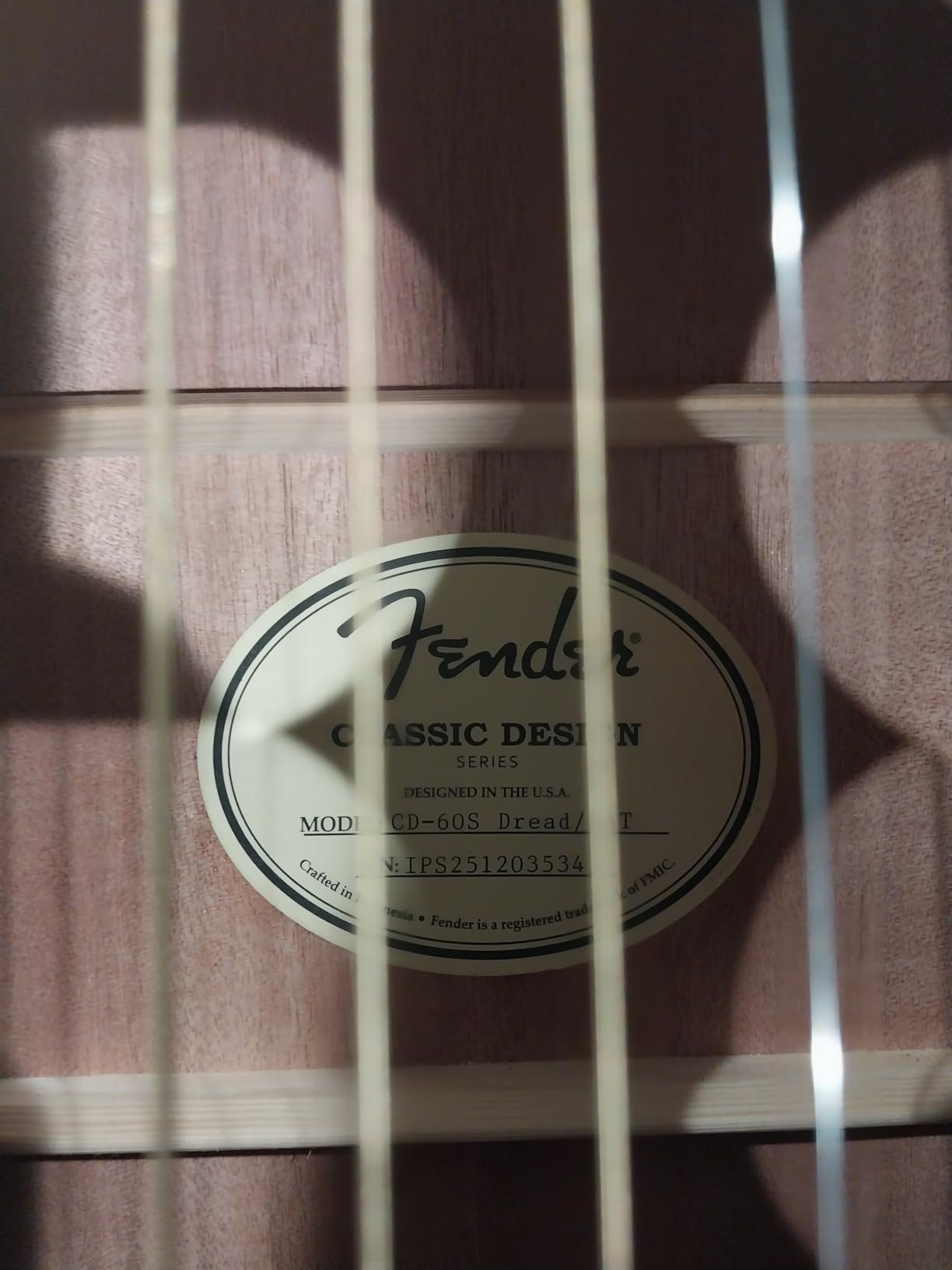 Fender CD-60S Solid Top Dreadnought Acoustic Guitar - All Mahogany Bundle customer photo 2