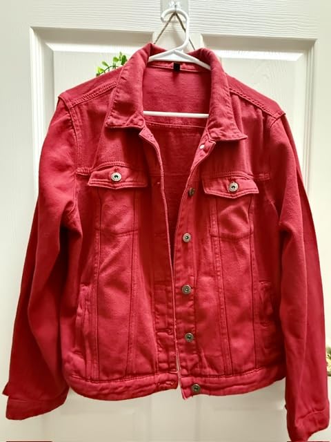 MISS MOLY Women's Denim Jacket Classic Button Up Jean Jacket customer photo 1