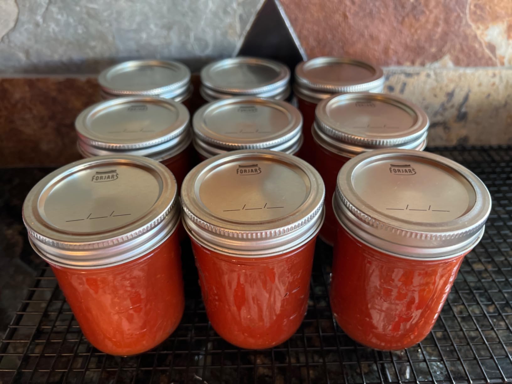 FORJARS - Canning Lids Regular Mouth, 100-Pack – Create Airtight Seals on Mason Jars to Preserve Food for Meal Prep & Food Storage – 2.7 In. Steel Lids with Silicone Seals – Canning Supplies customer photo 2