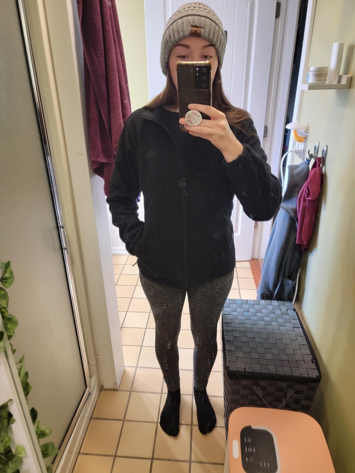GIMECEN Women's Full Zip Soft Polar Fleece Jacket Outdoor Recreation Coat customer photo 1
