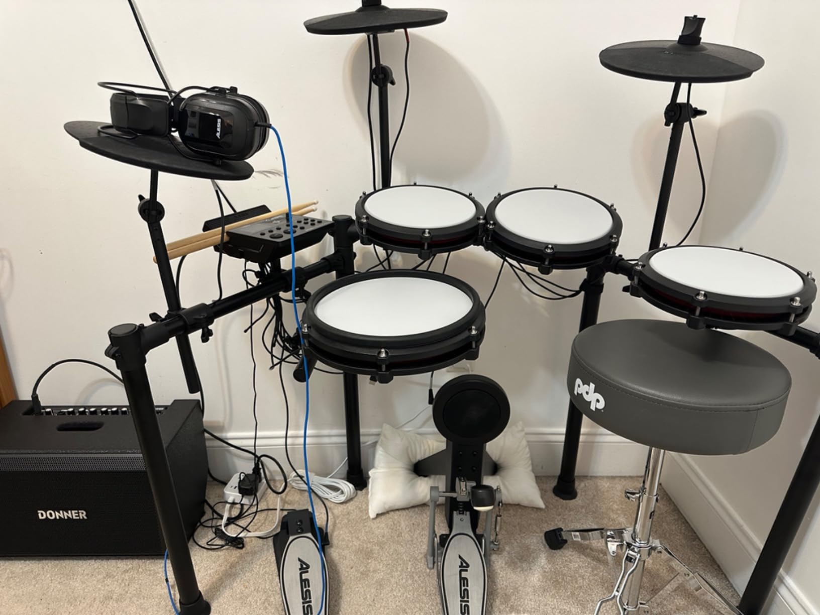 Donner Electric Drum AMP, 80-Watt Wireless Electronic Drum Amplifier Professional DDA-80 customer photo 1