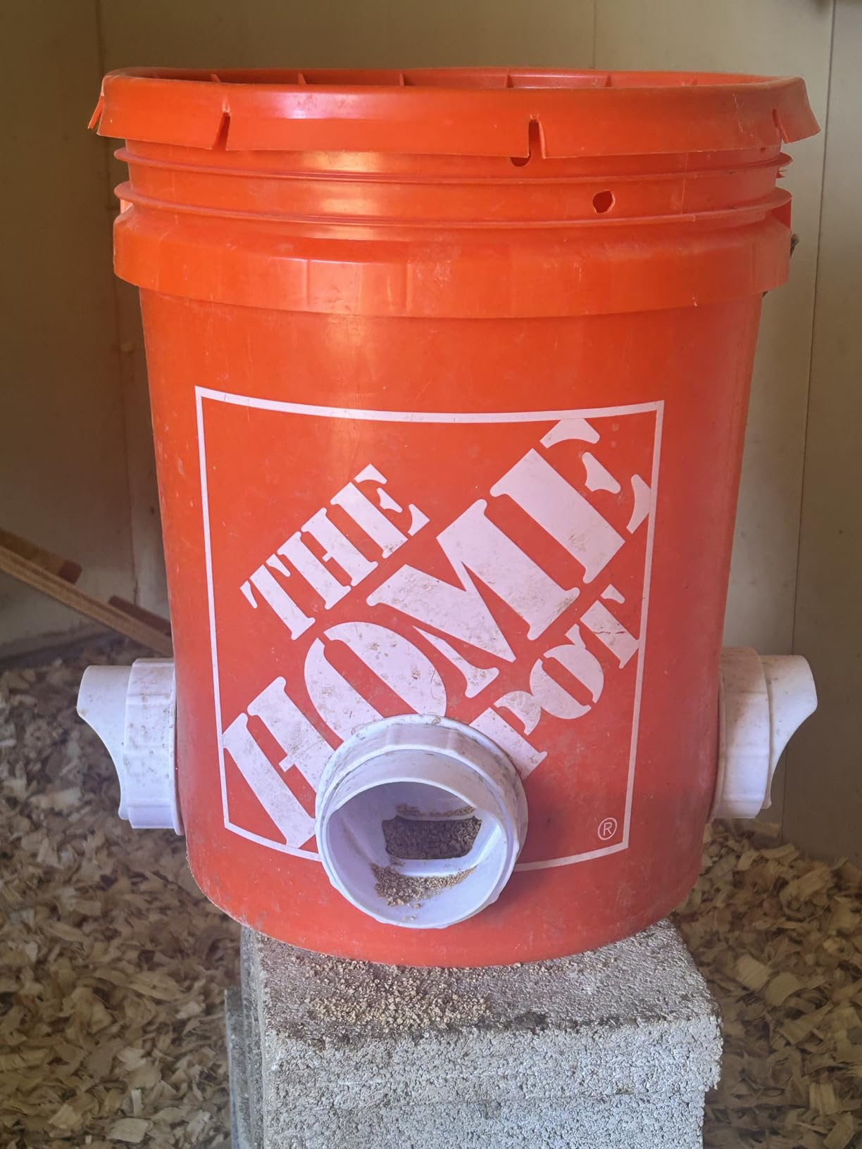 DIY Chicken Feeder No Waste Automatic Poultry Feed Kit for Buckets, 4 Ports customer photo 1