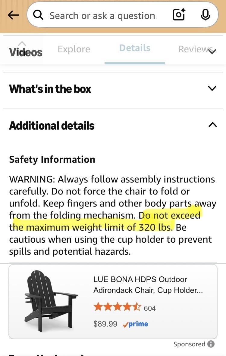 LUE BONA Folding Adirondack Chairs Set of 4, HDPS Fire Pit Chairs, Black customer photo 1