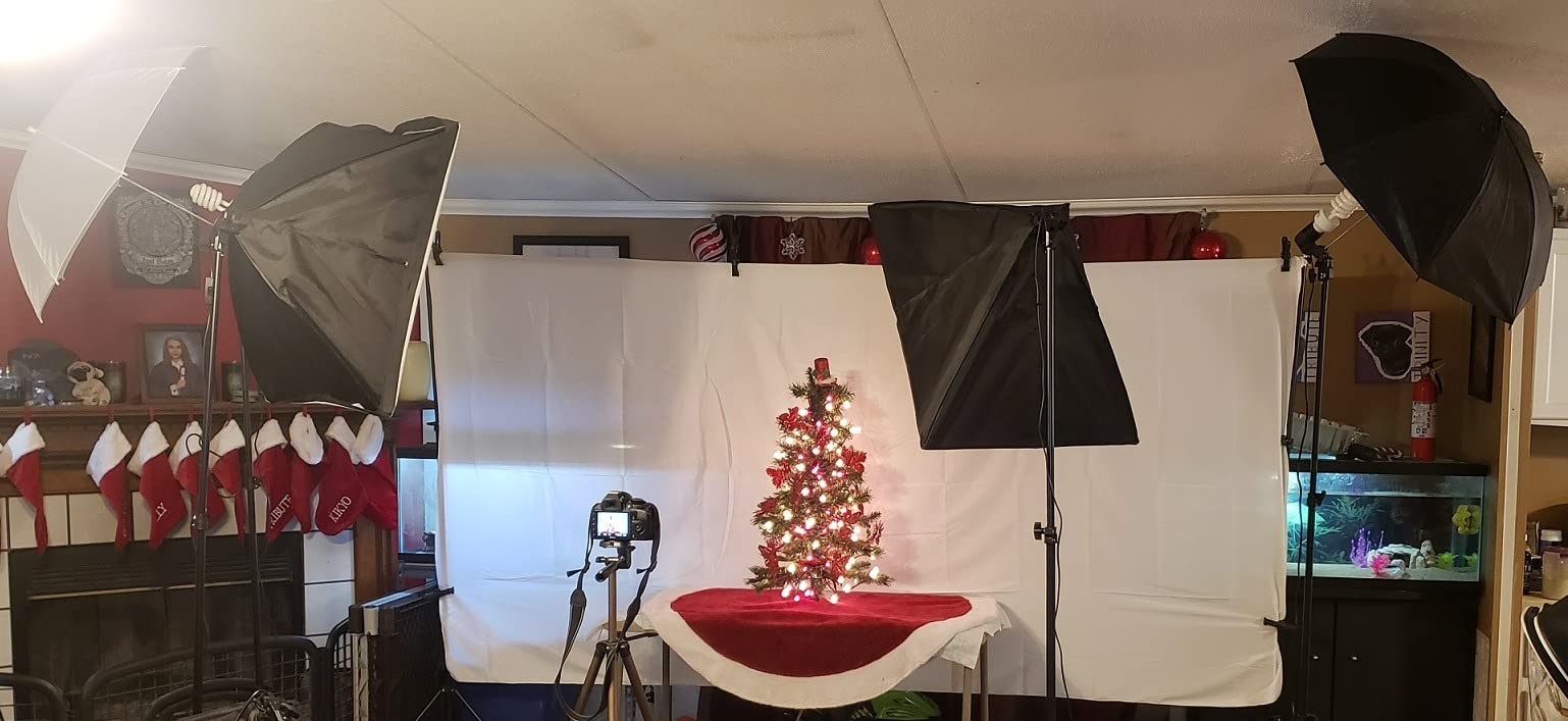 ShowMaven Photography Lighting Kit, Softbox Lighting Kit with Photo Backdrop for Product Photography, Portrait photography, Video Shooting Photography customer photo 2