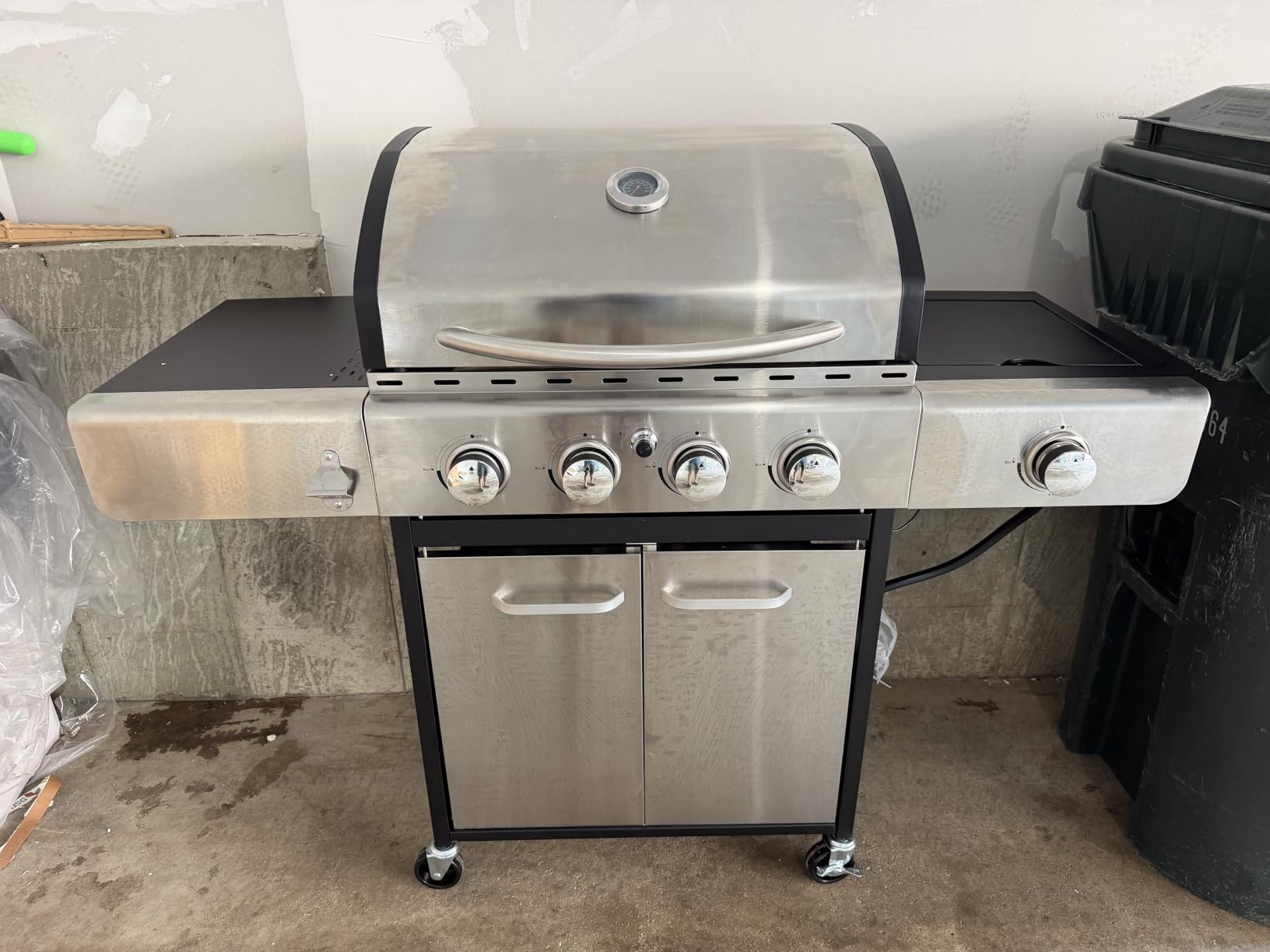 Sophia & William Propane Gas BBQ Grills with Side Burner,4 Burner,Silver customer photo 2