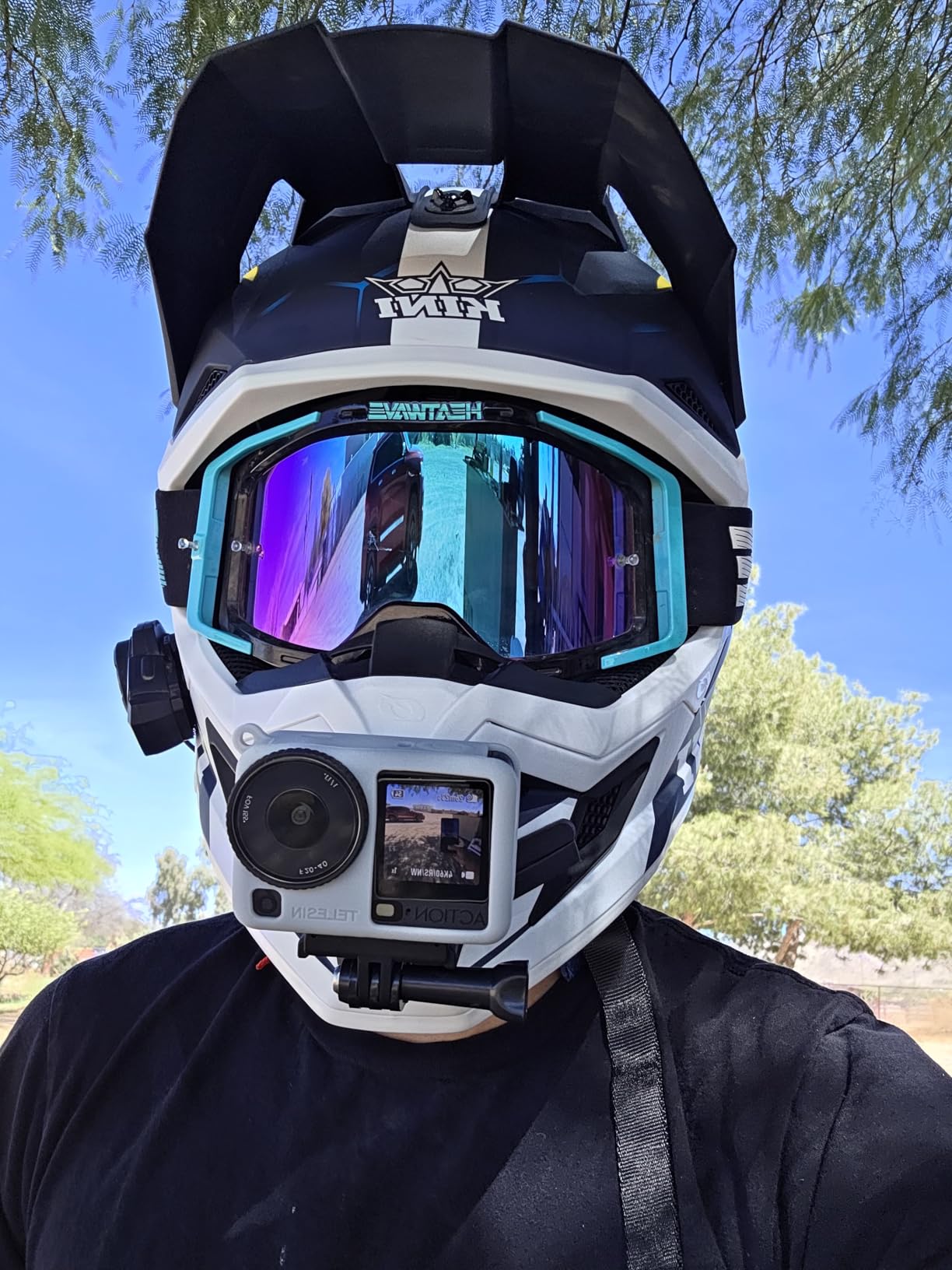 Action Pro 3M Slim Flexible Helmet Chin Mount Strap Compatible with GoPro Hero 13 12 11 10 9 8 7 6 5 4, SJCAM, DJI Osmo 5 4, Insta 360 x4 x3, SJCAM, Xiaomi, Yi Action Cameras (Black) customer photo 1
