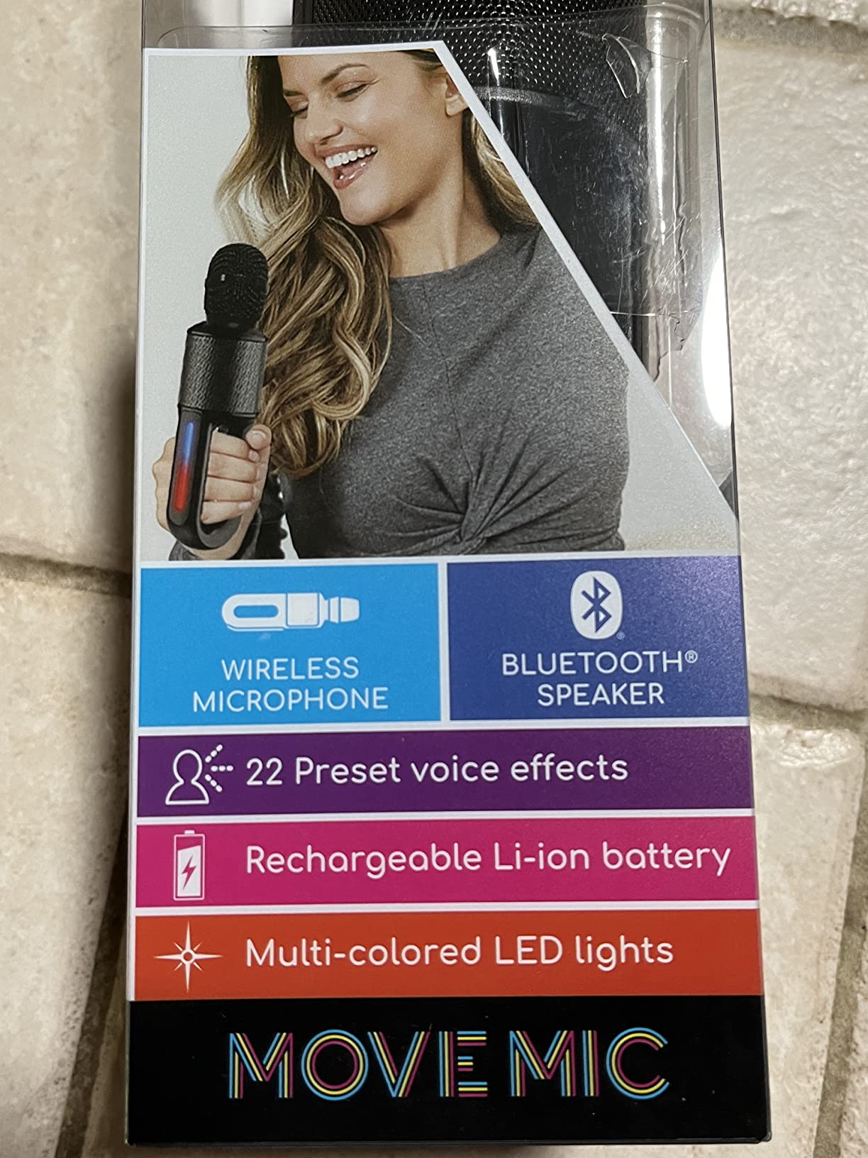 Move Mic by Singing Machine - Bluetooth Karaoke Microphone & Speaker with LED Lights, 22 Voice FX & Rechargeable Battery - Portable Mic for Dorm Parties, Family Fun, Kids, and Teens customer photo 1