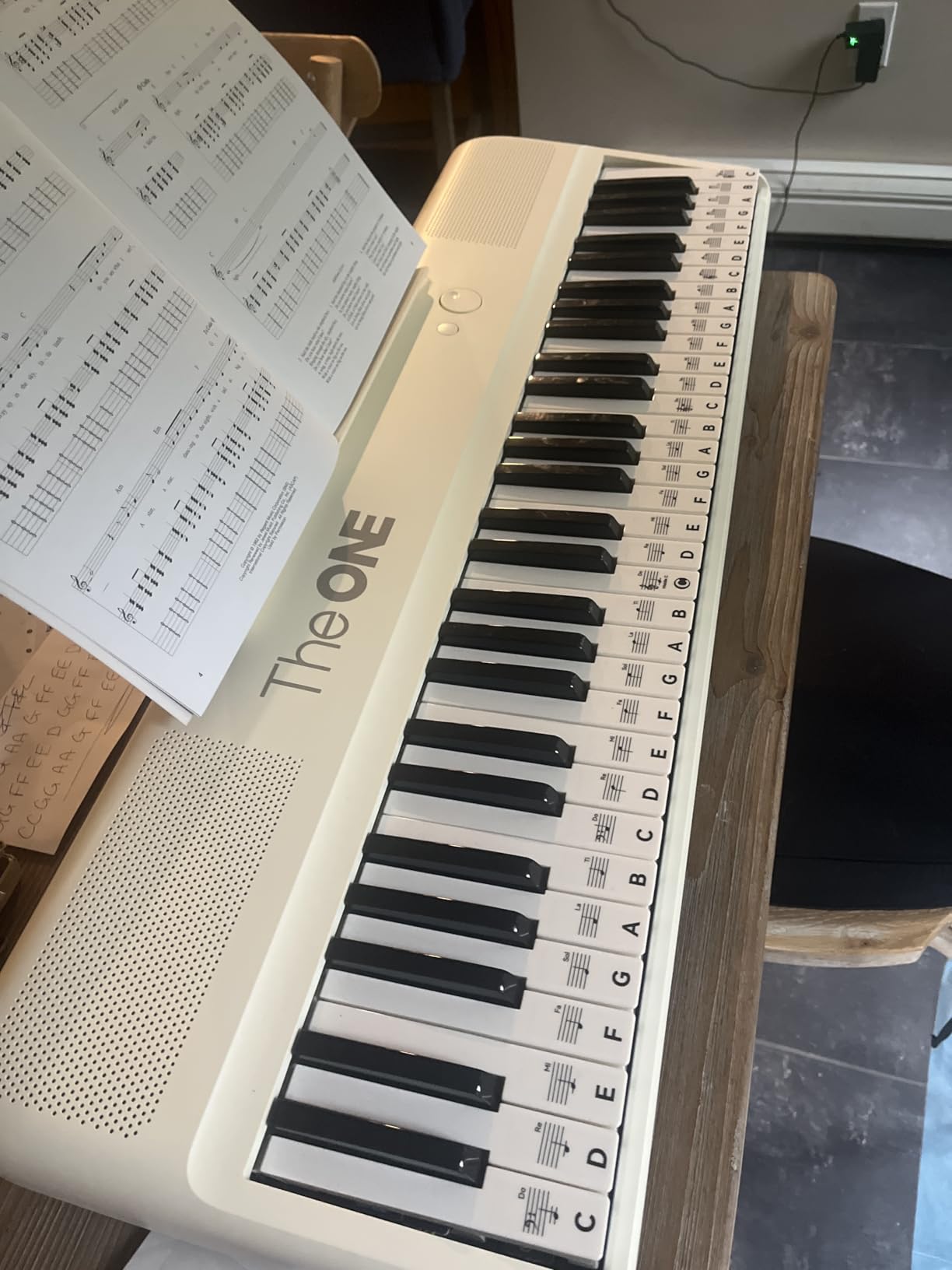 The ONE 61 Key Piano Keyboard with Lighted Keys, Bluetooth MIDI | 61 Keys Portable Piano, Lighted Keys, Piano Lessons, Battery Power, 256 Tones, Bluetooth MIDI, Adult Beginners customer photo 2