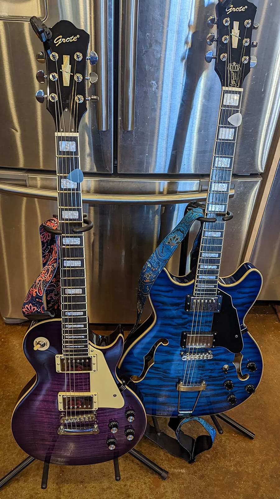 Grote Electric Guitar Solid Body LPYS-006 Maple Neck, Stainless Steel Frets, Ideal for All Levels, with Gigbag (Red) customer photo 1