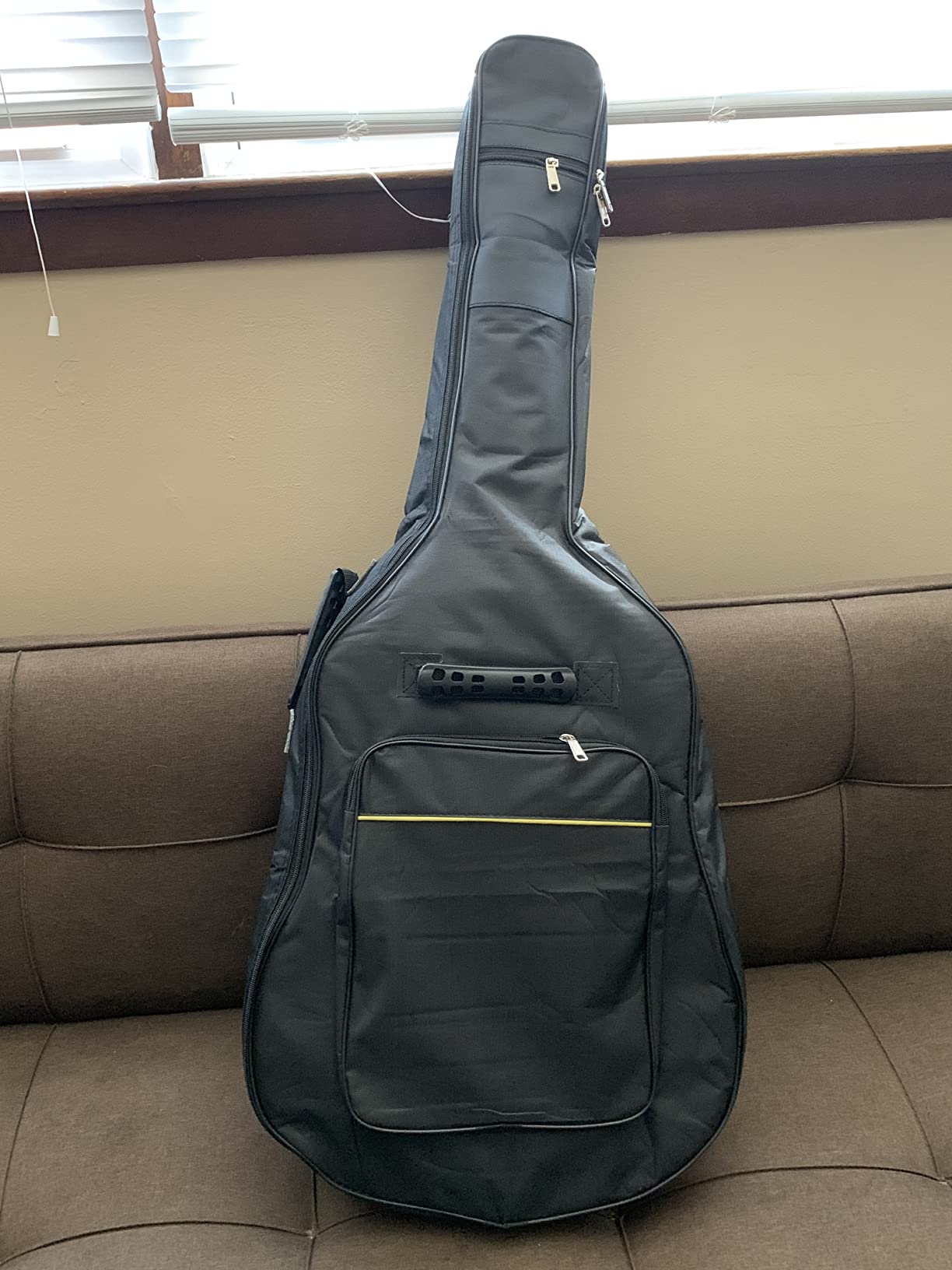 3/4 Size 36 Inch Acoustic Guitar Case Soft, Acoustic Guitar Bag 0.35 Inch Thicken Sponge Padded, Waterproof Gig Bag with Back Hanger Loop-For 36