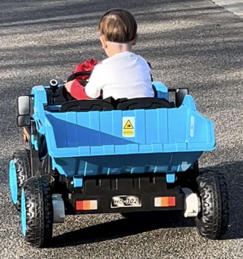 ANPABO Ride on Dump Truck w/Remote Control, 2 Seater, Electric Dump Bed customer photo 2