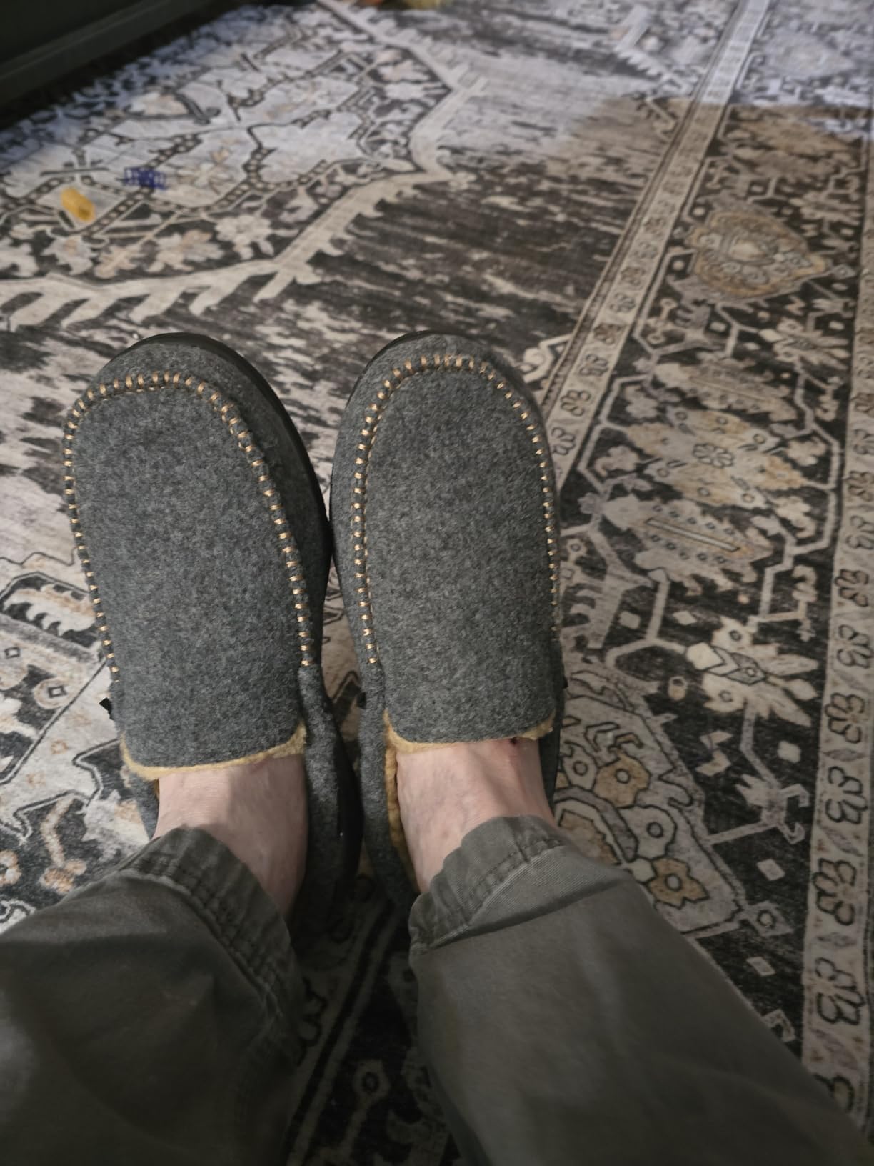 Zigzagger Men's Moccasin Slippers House Shoes Indoor Outdoor customer photo 2