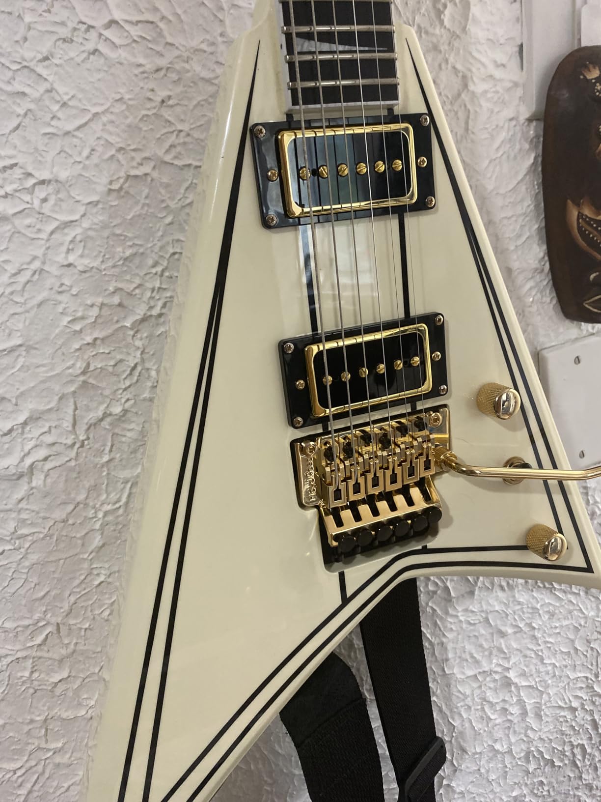Humbucker-Sized P90-Style Single Coil Pickup Set Alnico 5 Wax Potted Pickup Replacement parts for Electric Guitar with HH Openning, Black Gold customer photo 2