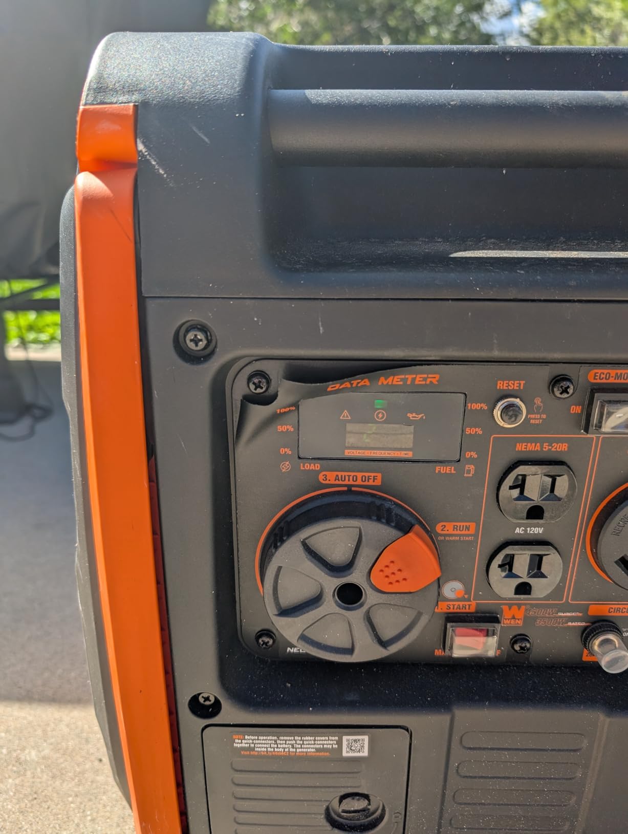 WEN 56455i Super Quiet 4500-Watt RV-Ready Portable Inverter Generator with Fuel Shut-Off and Electric Start Black customer photo 2