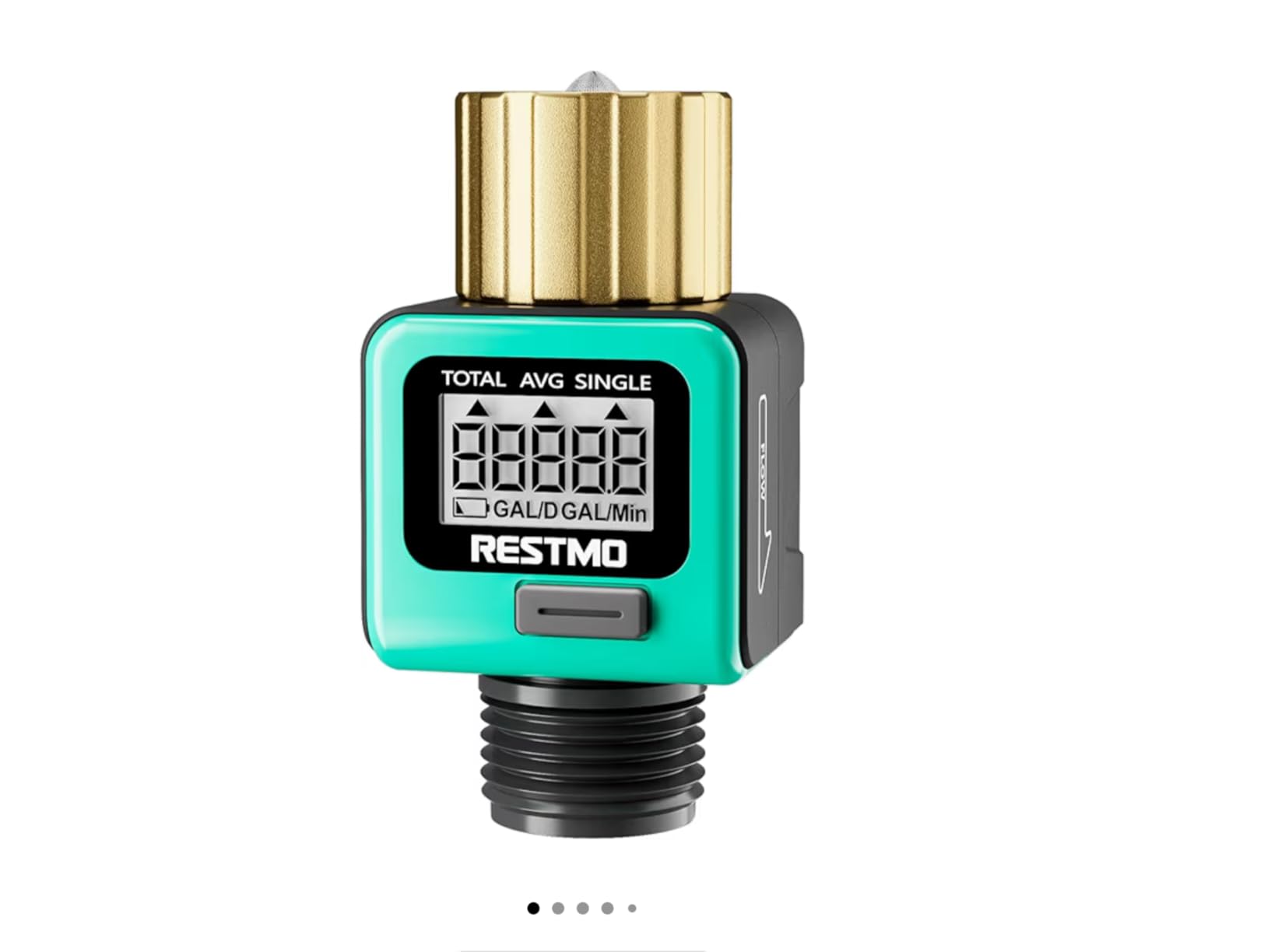 RESTMO Water Flow Meter with Brass Inlet Metal Thread, Measure Gallon/Liter Consumption and Flow Rate for Outdoor Garden Hose Watering, RV Water Tank Filling, Lawn Sprinkler and Nozzle Sprayer customer photo 2