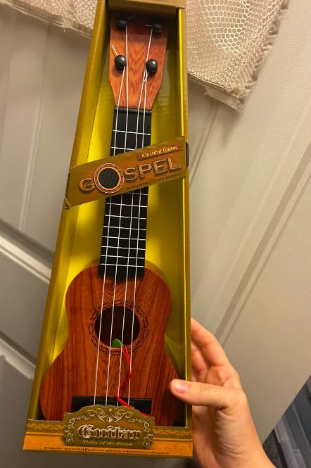 Raimy 17in Kids Ukulele Mini Guitar with Picks for Toddler Boys Girls customer photo 2