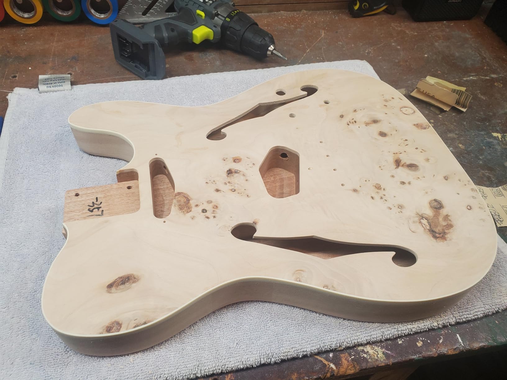 DIY Electric Guitar Kit Beginner Kits Birdseye Maple veener top Mahogany Body Mahogany Neck Chrome Hardware Right Handed Build Your Own Guitar customer photo 1
