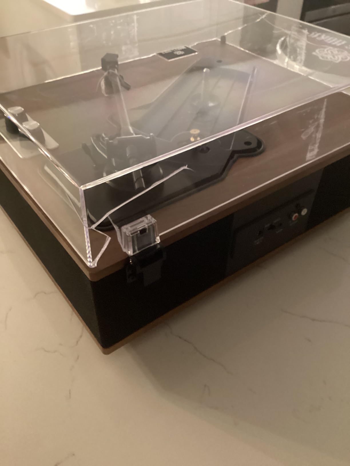 ANGELS HORN Bluetooth Vinyl Record Player with Built-in Speakers, AT-3600L customer photo 2
