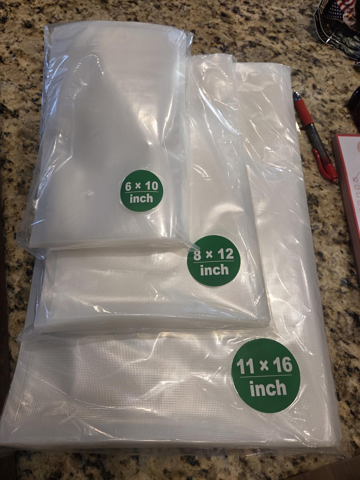 Syntus 150 Pcs Vacuum Sealer Bags for Food, 8x12+11x16+6x10, BPA Free customer photo 1
