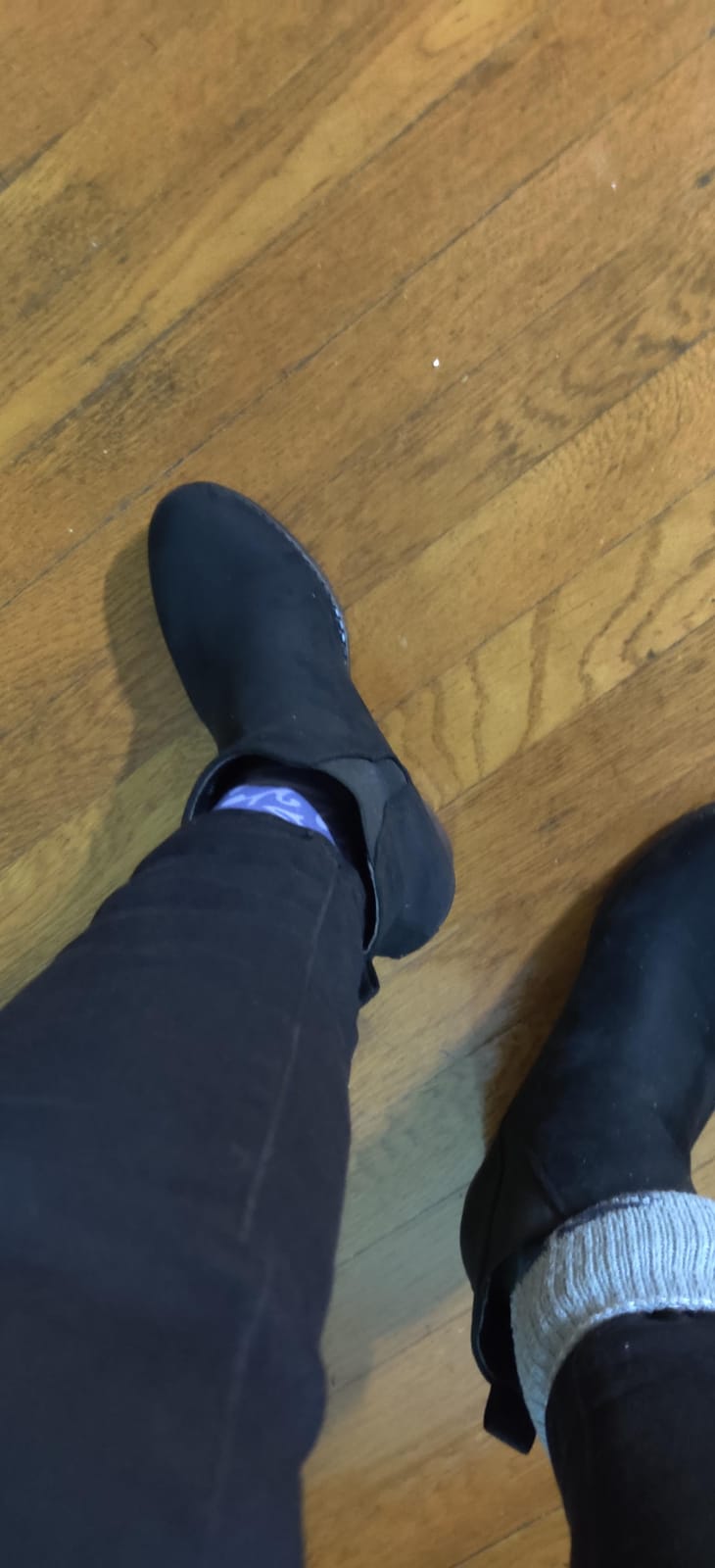 JABASIC Women Suede Ankle Booties Slip On Chelsea Boots customer photo 1