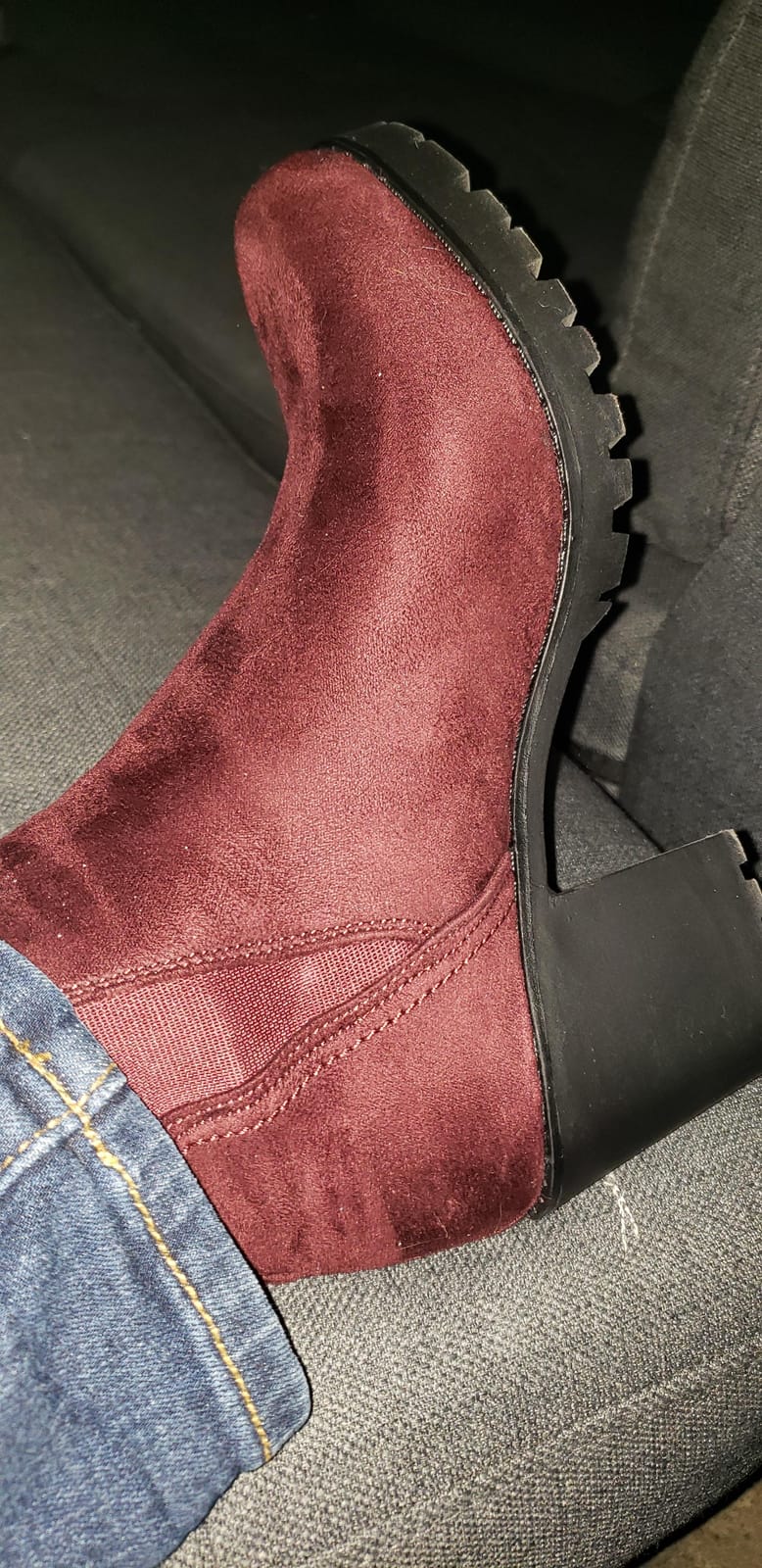 JABASIC Women Suede Ankle Booties Slip On Chelsea Boots customer photo 2