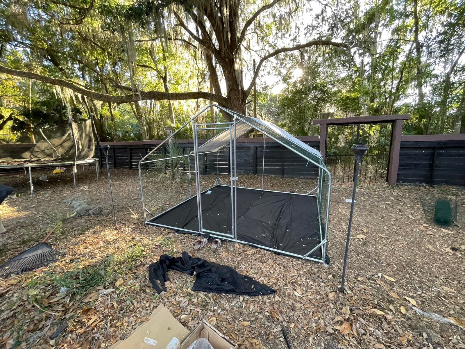 Walk-in Chicken Coop 10x10 ft, Metal Poultry Cage for 10-15 Chickens, Steel customer photo 2