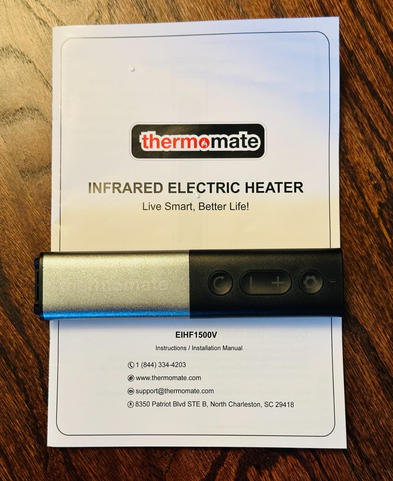 ThermoMate Electric Patio Heater, 1500W IP65 Outdoor/Indoor Infrared Heater with Remote, 8 Heating Levels 8-Hour Timer & Oscillation, Tip-over Protection for Garage Backyard Restaurant customer photo 1