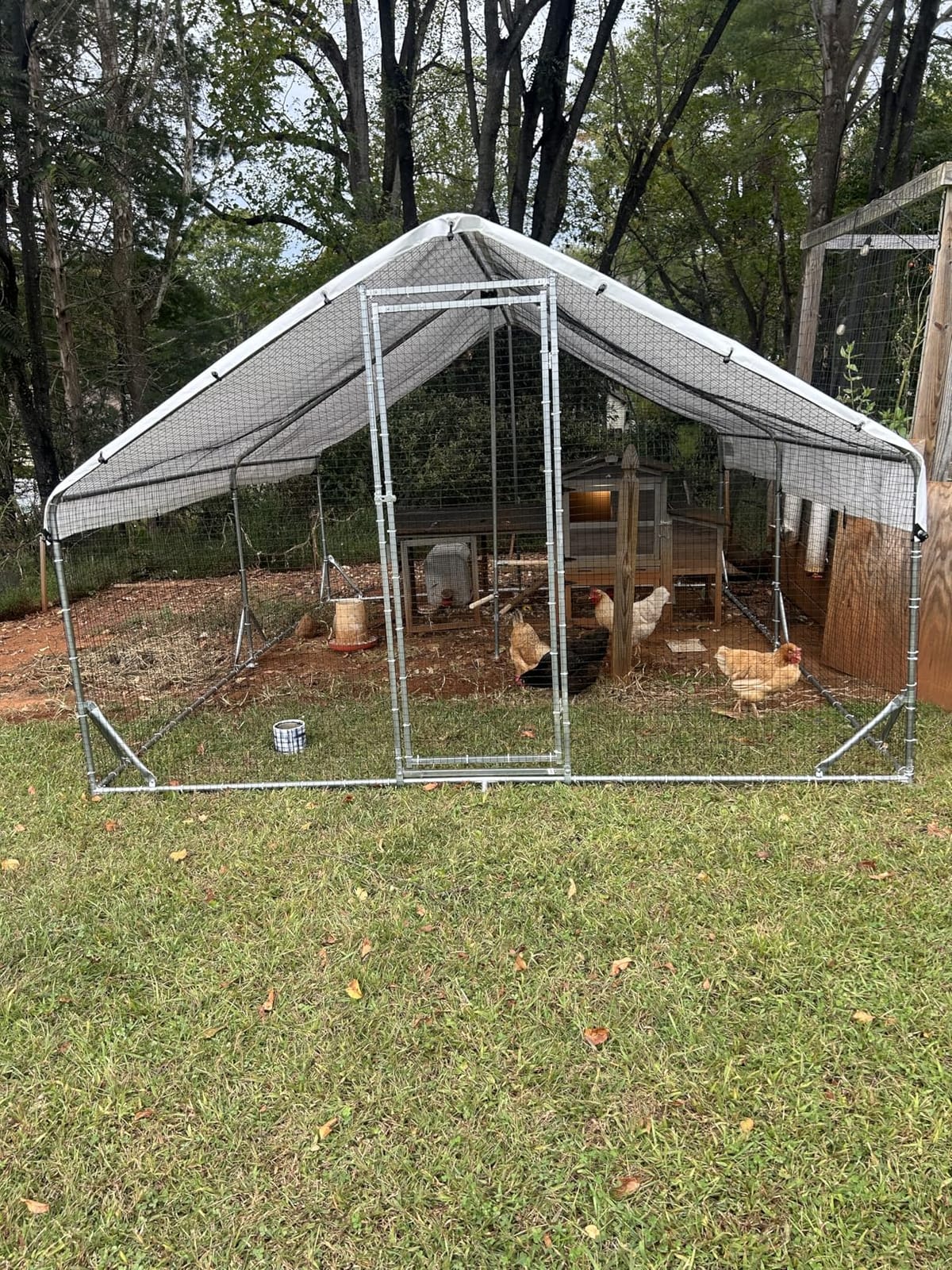 CHIKENCOOP 19.5x9.8x6.5ft Metal Chicken Coop, 3-Room Run, Hardware Cloth customer photo 2